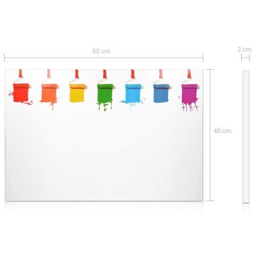 Navaris Magnettafel Magnetpinnwand Memoboard - 60x40cm - abwaschbar - Colored Paint Design, (1-tlg)