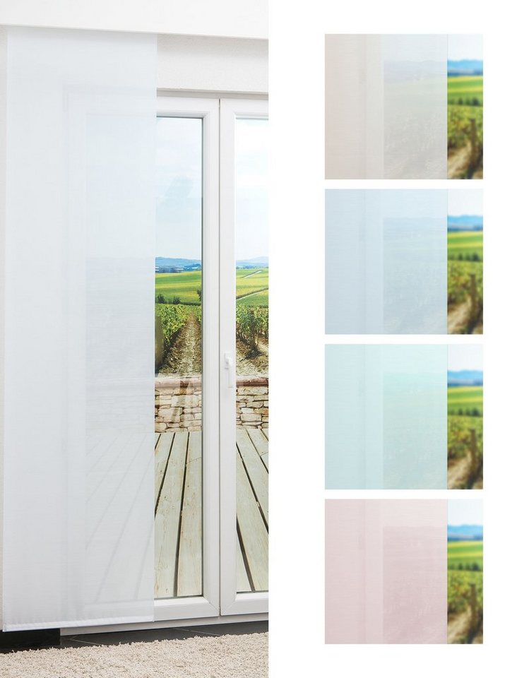 Schiebegardine Schiebegardine Small Stripes, LYSEL®, (1 St), transparent,  HxB 245x60cm