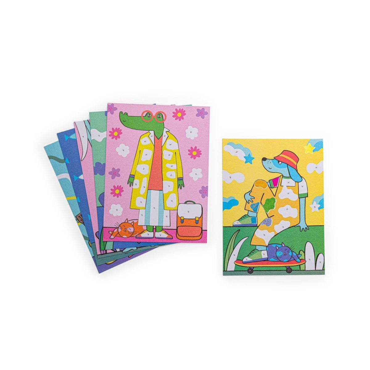 Moulin Roty Kreativset Metallfolien Bilder coole Tiere Kreativset für kreative Kinder, Kreativset