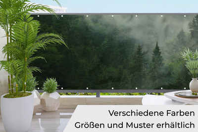 MuchoWow Balkonsichtschutz Wald - Nebel - Bäume - Natur (1-St) Sichtschutz Terrasse Balkon, Windschutz, 300x75 cm