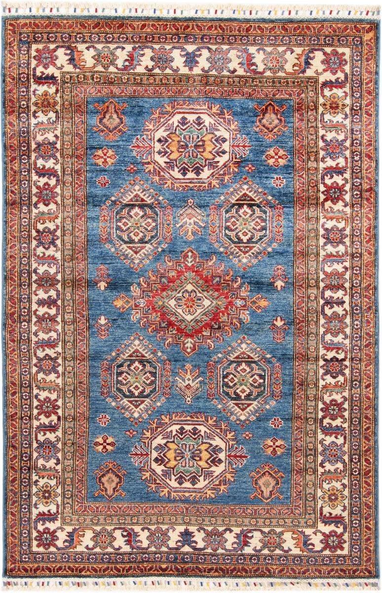 Orientteppich Kazak 124x188 Handgeknüpfter Orientteppich, Nain Trading, rechteckig, Höhe: 5 mm | Kurzflor-Teppiche