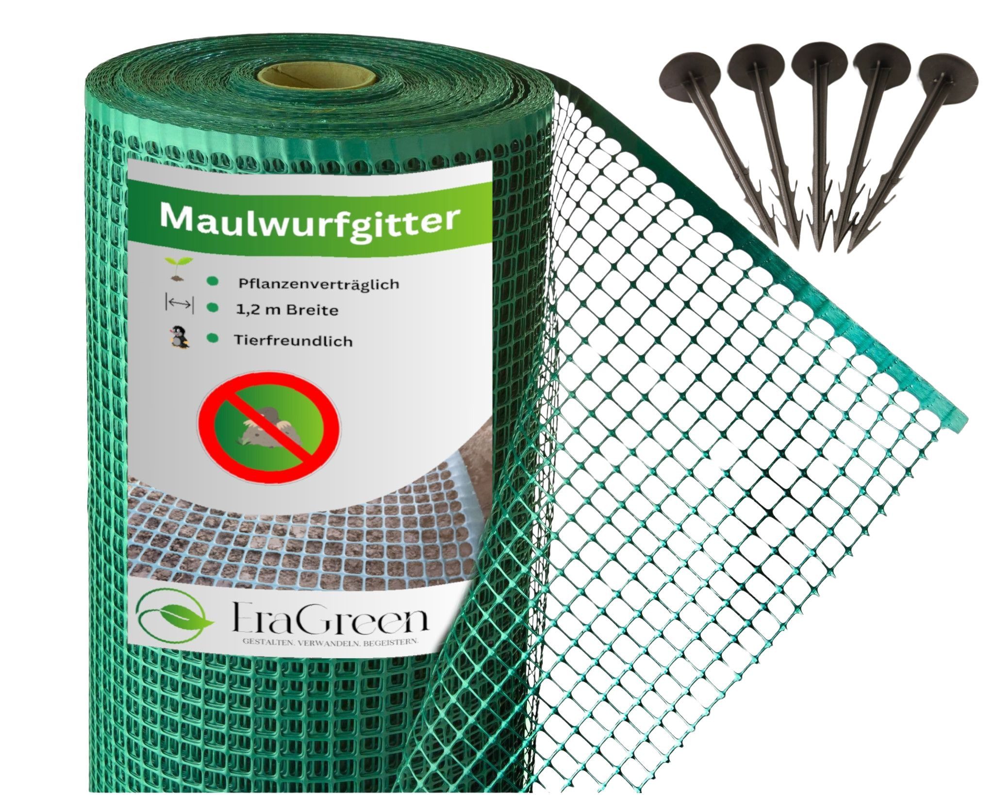 Maulwurfgitter Maulwurfgitter 1,2 x 10m 10 Erdanker Gratis Maulwurfschutz Maulwurfnet