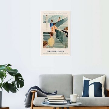 Posterlounge Poster Oskar Schlemmer, Die Essenz des Raums, Wohnzimmer Vintage