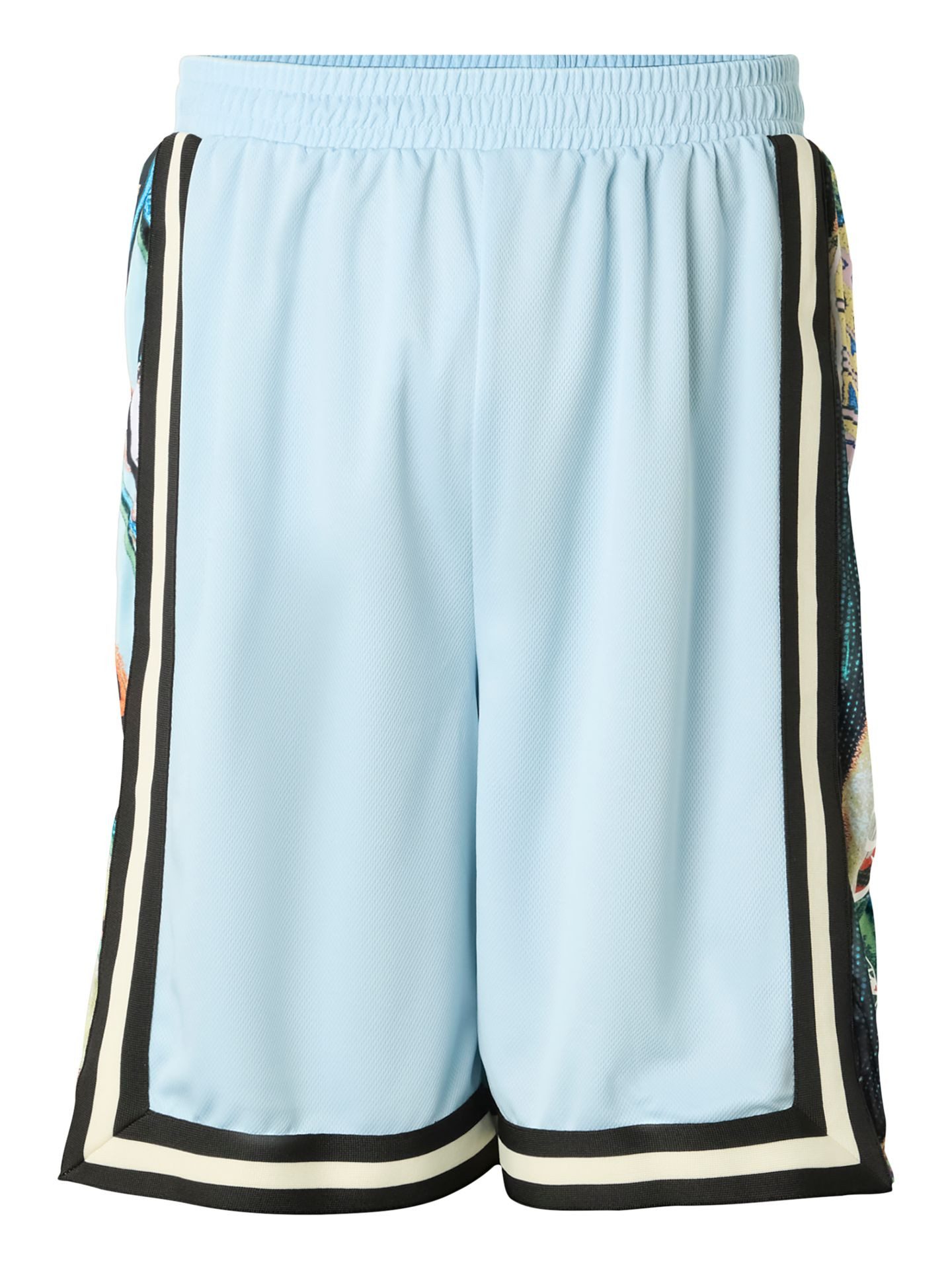 COLUCCI Shorts Short Colucci Signature Basketball Mesh Kontrastierende Seitenstreifen mit durchgehendem Signature-Muster