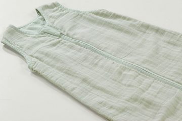 Alvi® Babyschlafsack Alvi Mull-Schlafsack Uni grün