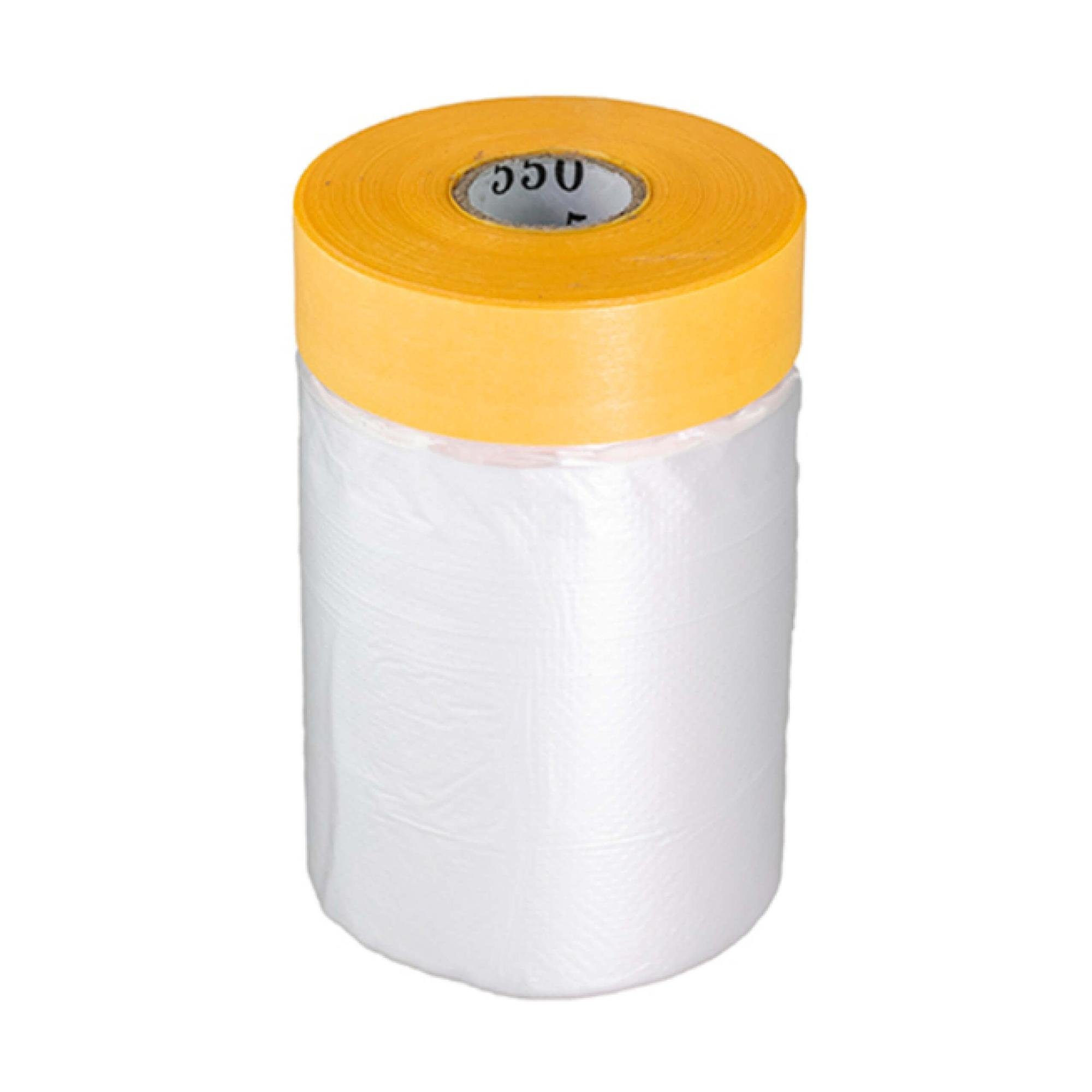 TRUFA Schutzfolie, (Malerfolie, Abdeckfolie mit Goldband selbstklebend, 1-St), Schutzfolie, Abdeckband, Abdeckplane, Gewebeband, Klebeband