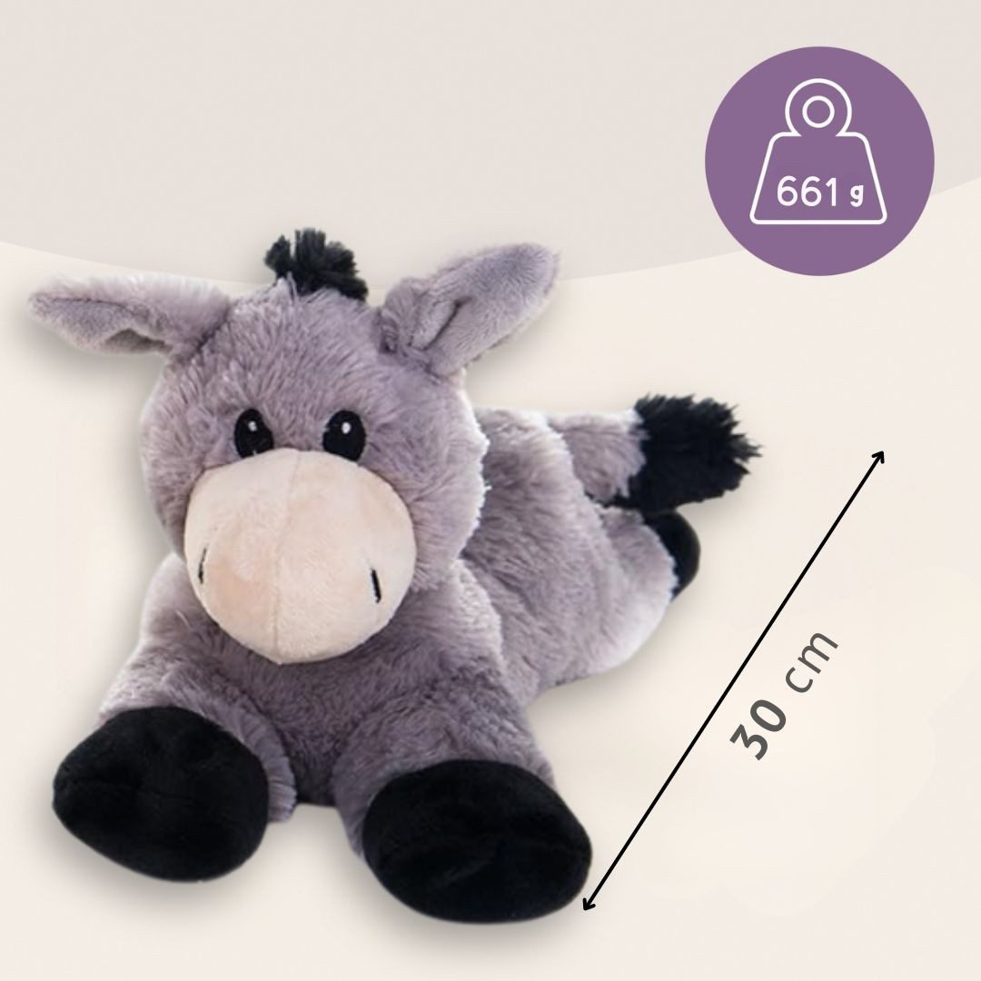 Habibi Plush Wärmekissen Habibi Plush Wärmetier Stofftier 1837 Esel grau