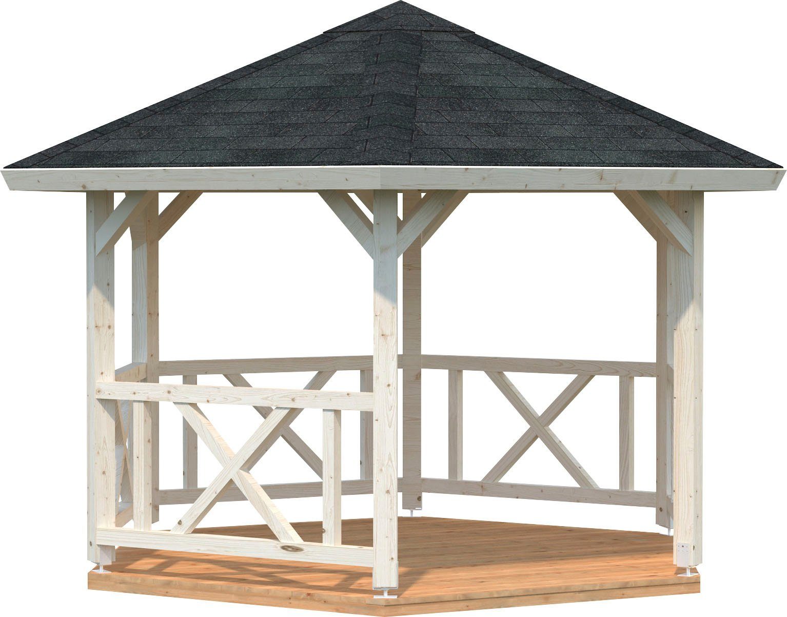 Palmako Holzpavillon Betty, BxT: 423x423 cm, transparent