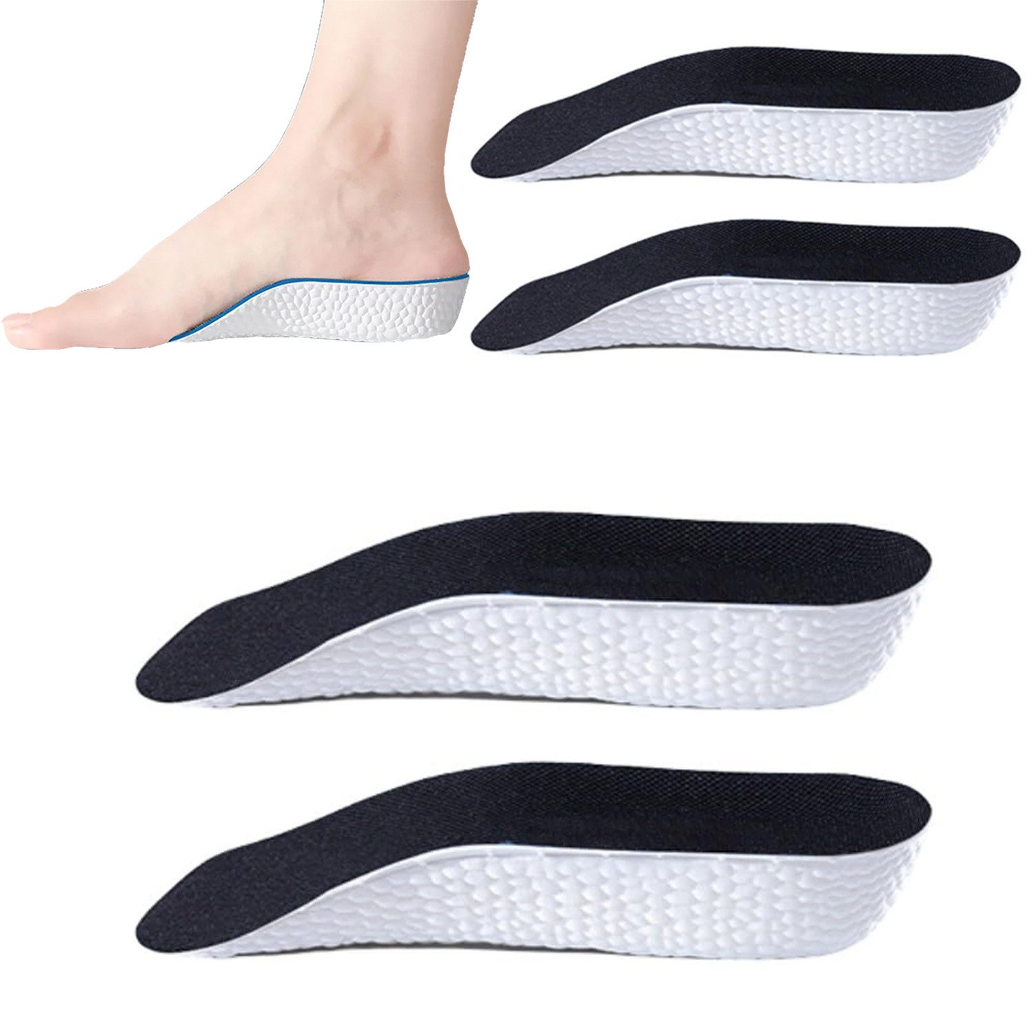 Refttenw Устілки 2 Paar Schuheinlagen Erhöhung, Schuherhöhung, Height Increase Insoles (2 Paar)