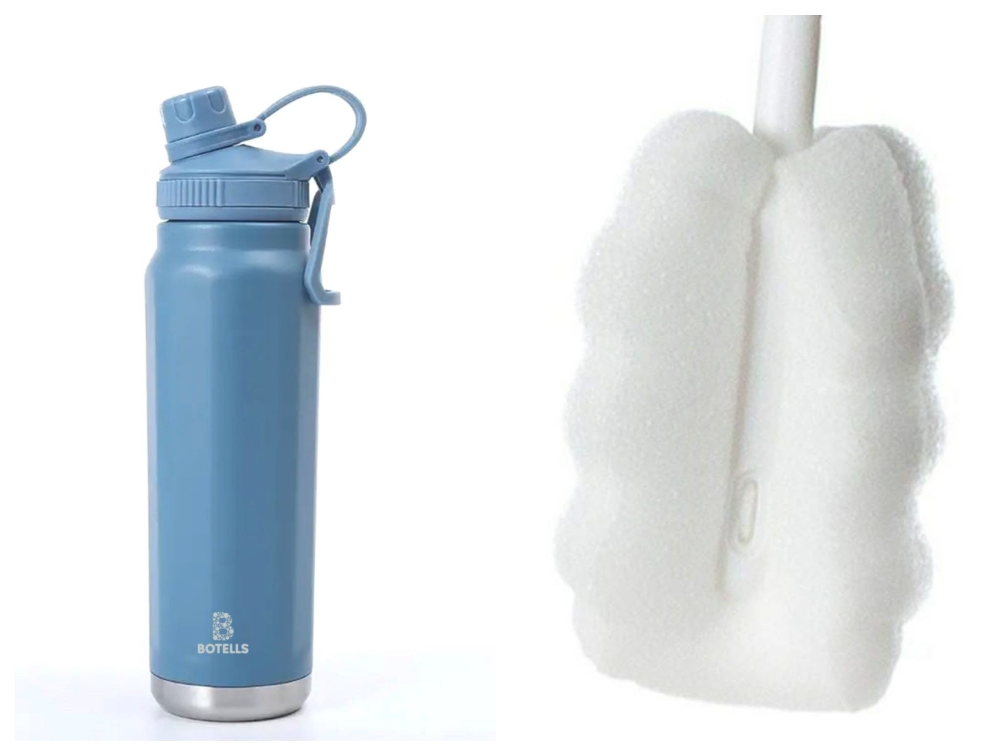 Botells Thermoflasche Isolierflasche Edelstahl 800 ml, Sport Bügelverschluss, auslaufsicher, Geschmacks- und geruchsneutrale Sport Trinkflasche 0,8 l