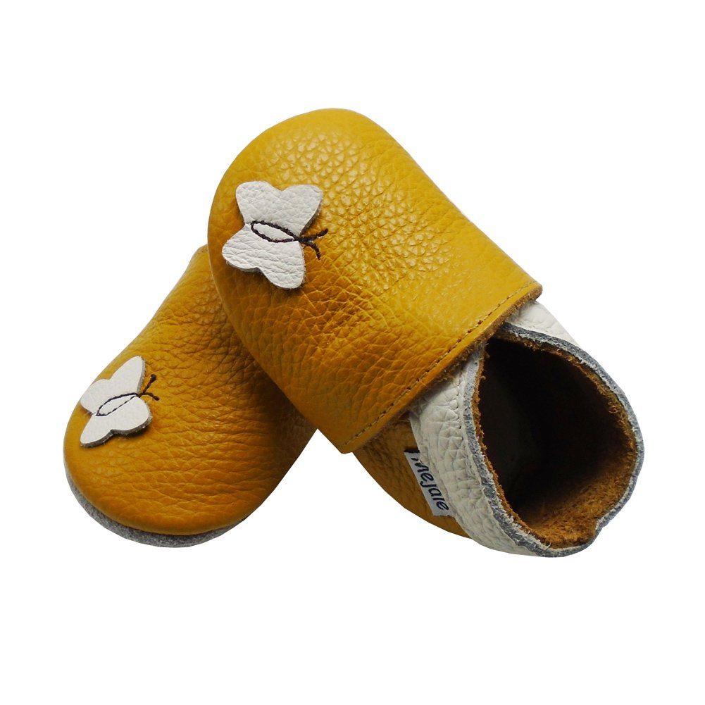 Mejale Mejale Leder Krabbelschuhe Babyschuhe Lauflernschuhe 100% Leder Hausschuh Rutschfestes