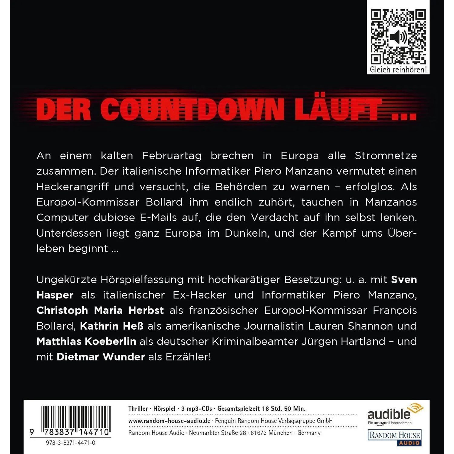 Random House Verlag Hörspiel Blackout. Das ungekürzte Hörspiel