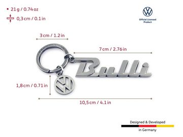 VW Collection by BRISA Schlüsselanhänger Volkswagen Schlüsselring im VW Bulli T1 Design, aus gebürsteten Metall