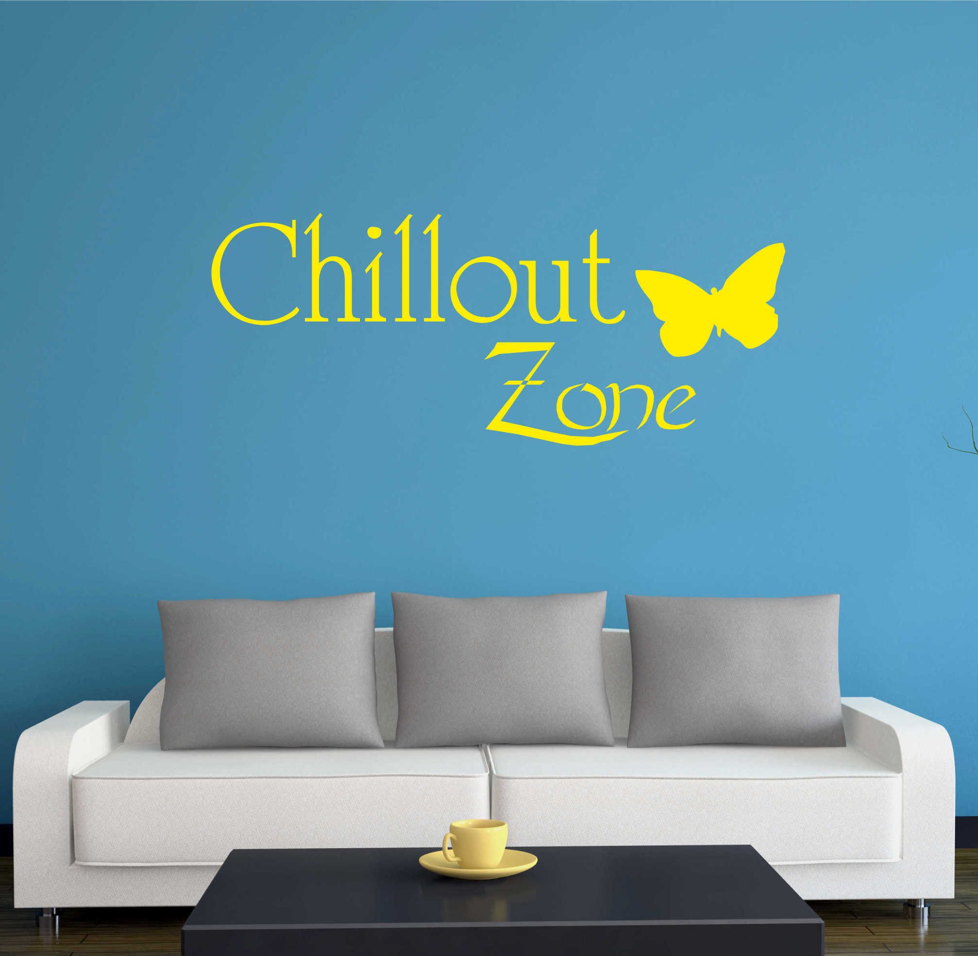 INDIGOS UG Wandtattoo Wandtattoo - Wandaufkleber - w044 Chillout Zone Chilln