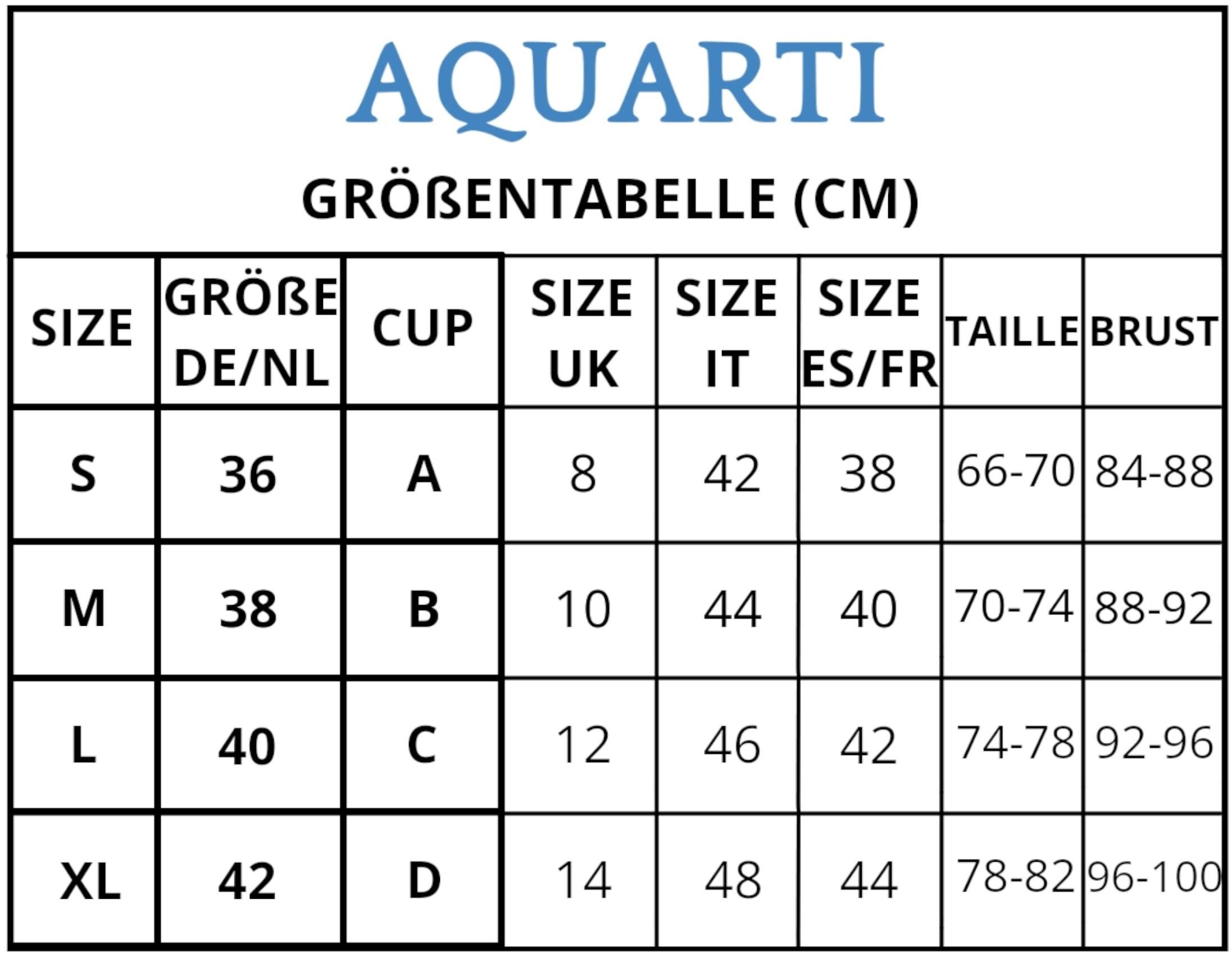 Aquarti Triangel-Bikini Bikini Oberteil Neckholder Push Up Padded Zum Binden