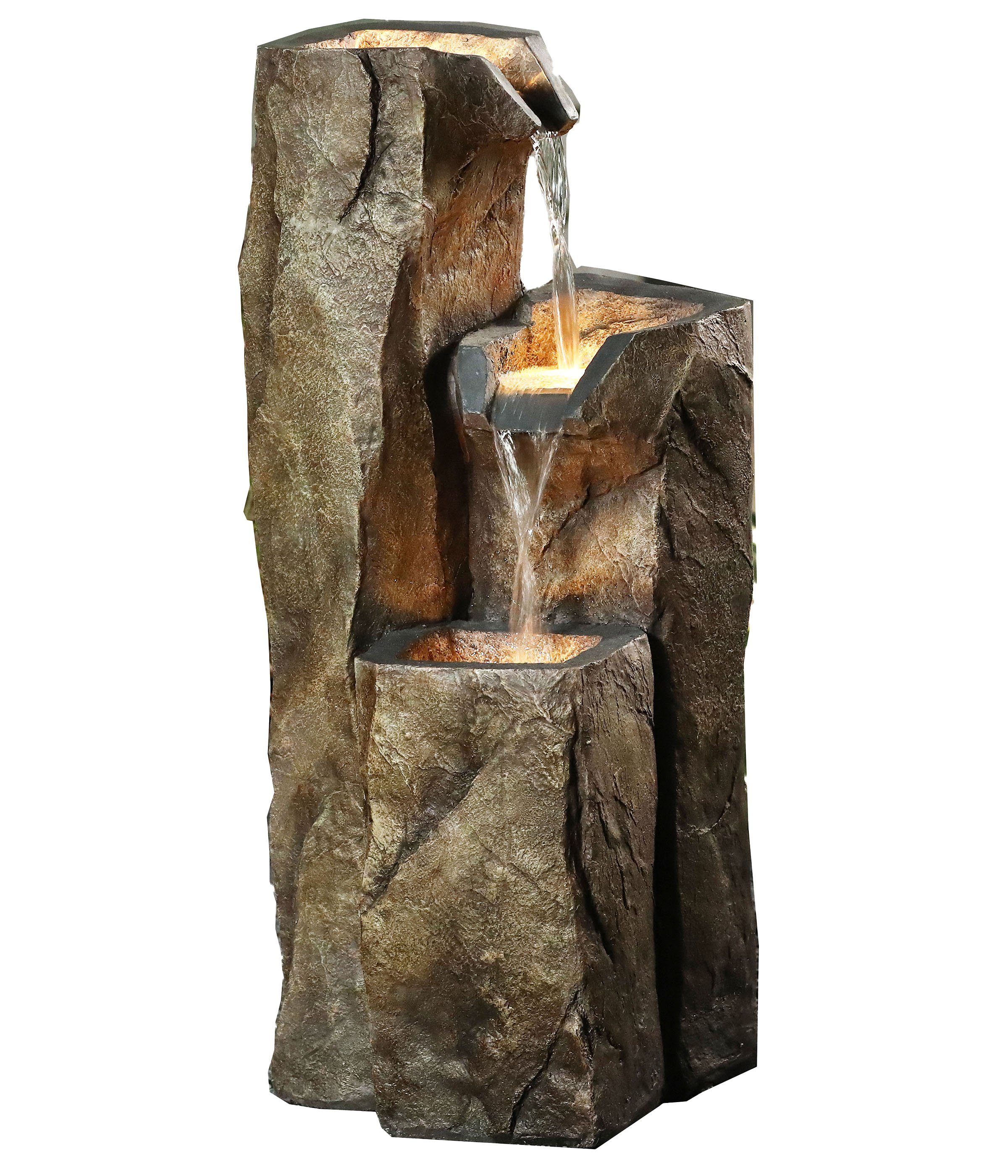 Dehner Gartenbrunnen »Sedona mit LED, 38 x 33 x 85 cm, Polyresin«, 33