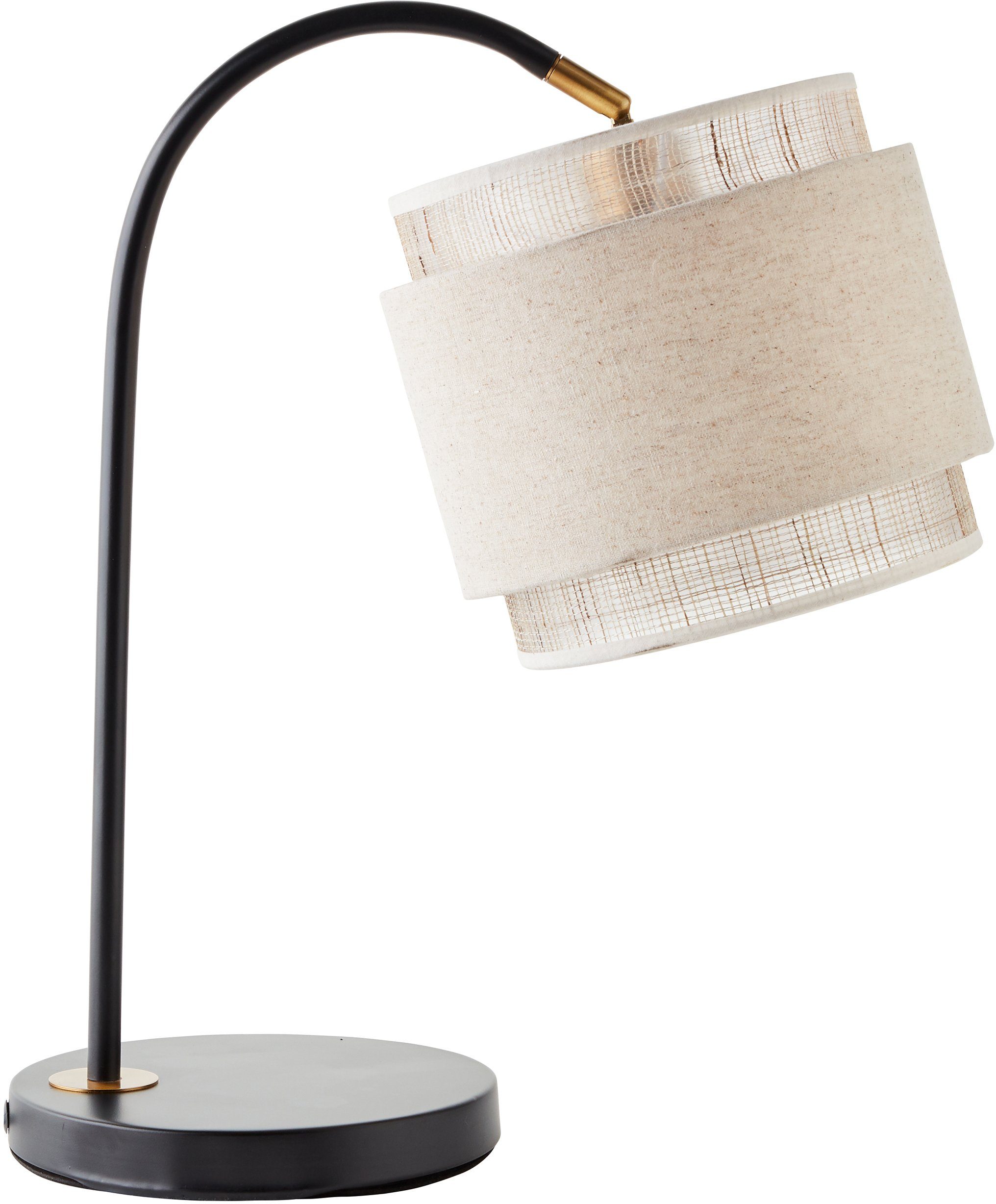 Leonique Tischleuchte Nayeli, ohne Leuchtmittel, Bambus mit hochwertigen  Textilien | Tischlampen