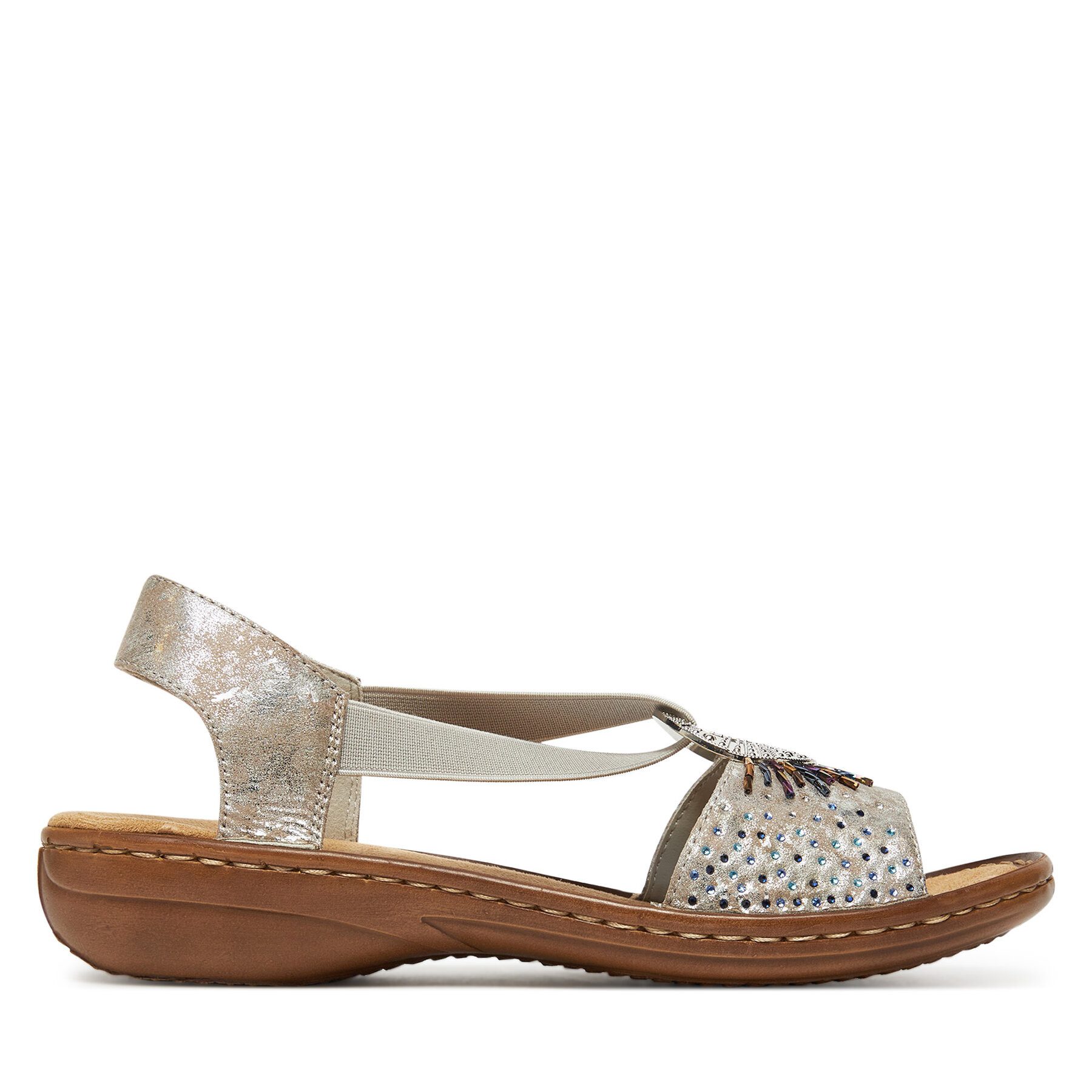 Rieker Rieker Damen-Sandalen Silber, Grau Sandale