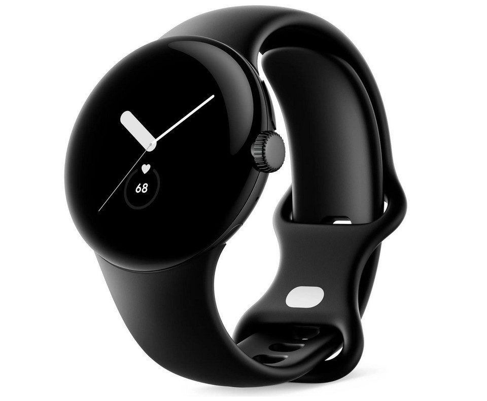 Google Pixel Watch Wifi, Google Android Smartwatch Edelstahlgehäuse Smartwatch