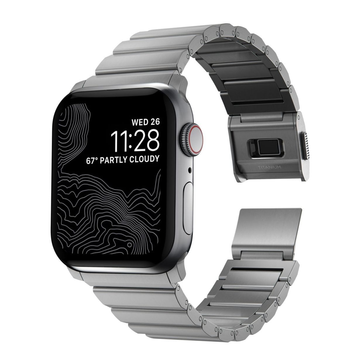 Nomad Smartwatch-Armband Strap Titanium Natural V3 46mm/49mm