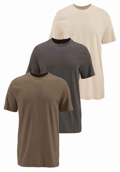 Man's World T-Shirt (Packung, 3-tlg., 3er-Pack) Basic T-Shirt mit trageangenehmer Qualität