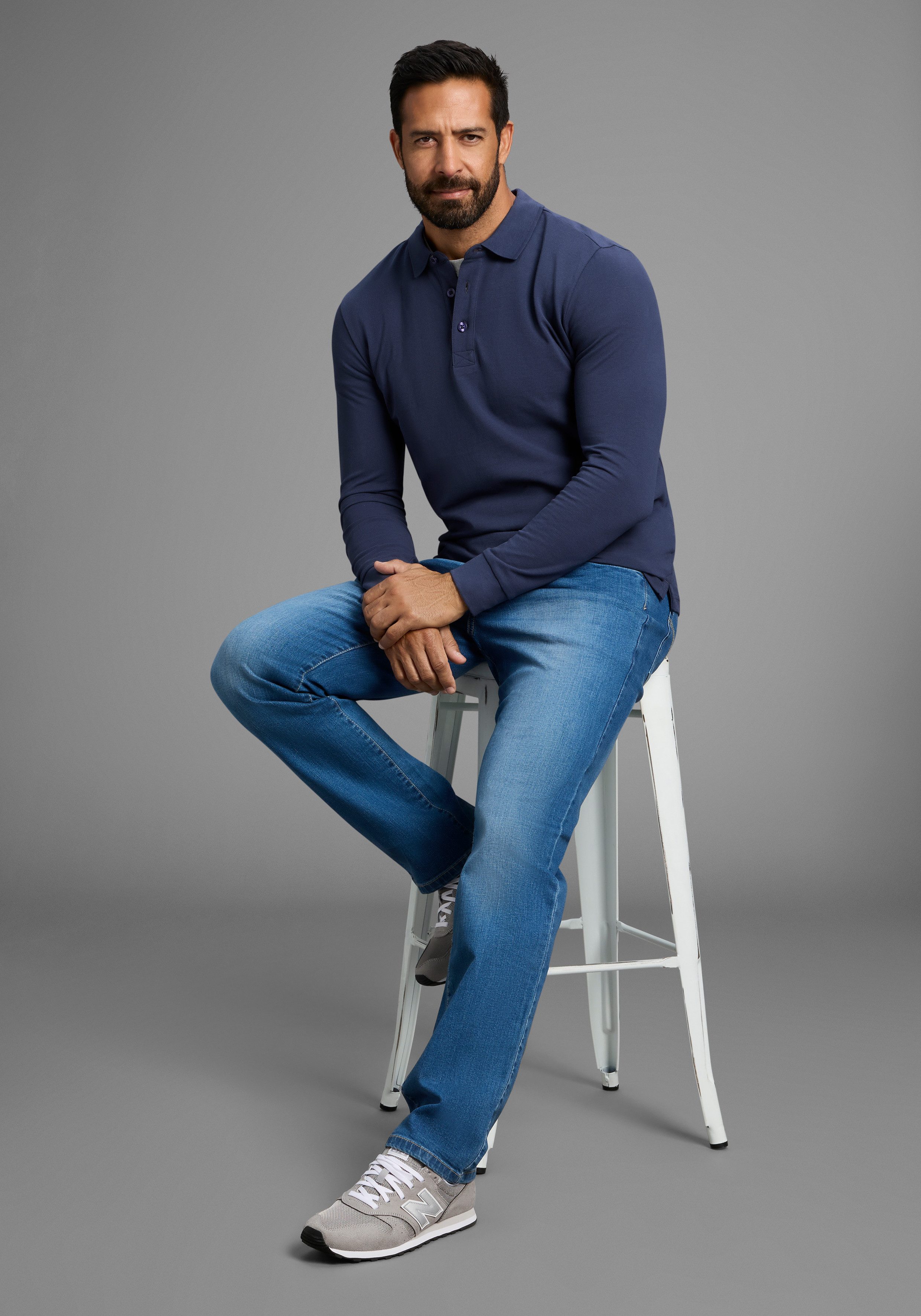 Man's World Poloshirt in Pique´ Qualität