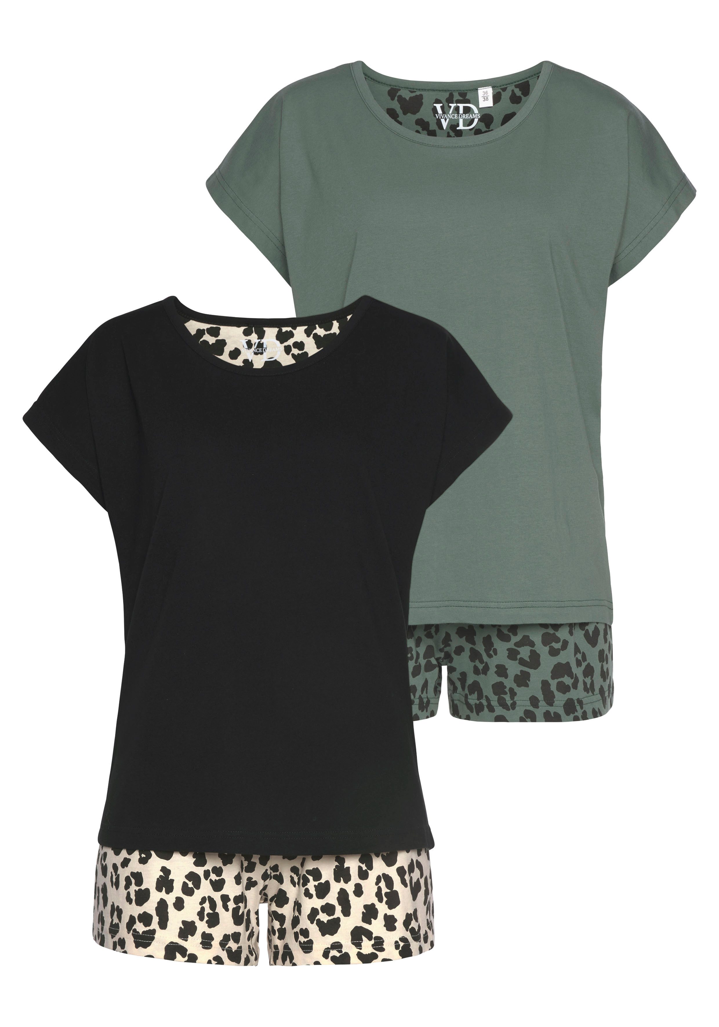 Vivance Dreams Shorty (Packung, 4 tlg., 2 Stück) mit Animal-Print