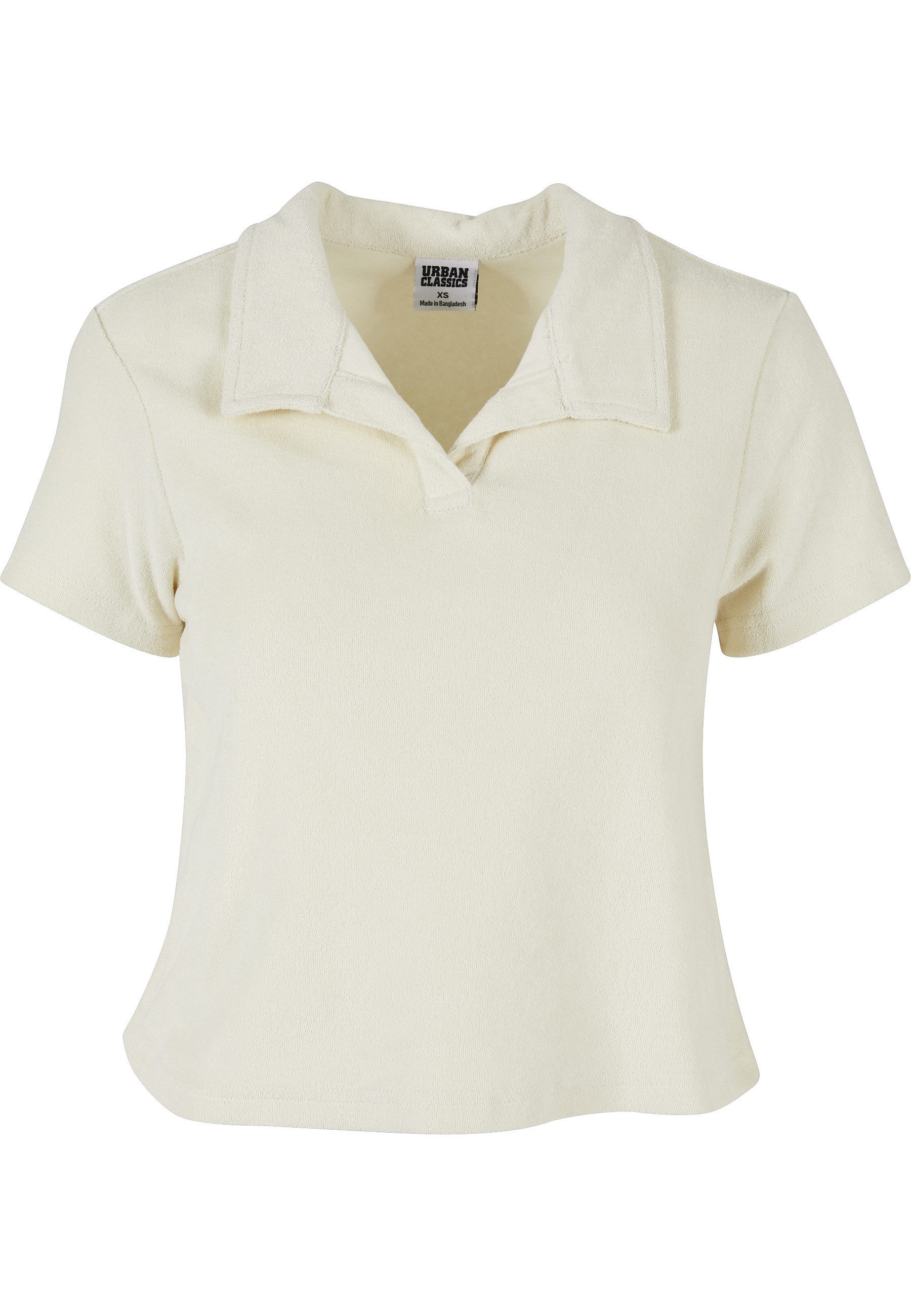 URBAN CLASSICS Kurzarmshirt Urban Classics Damen Ladies Towel Polo Tee (1-tlg)