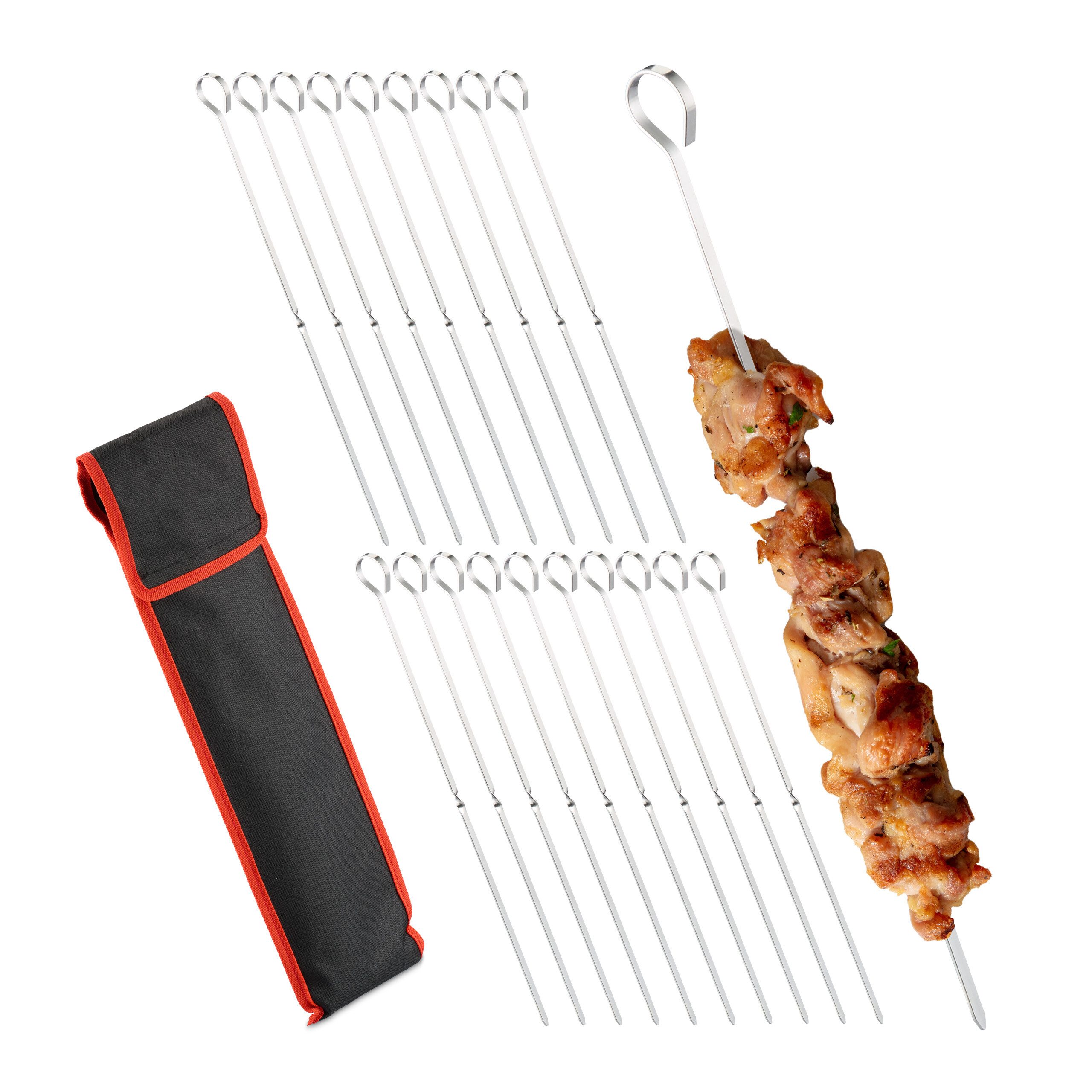 Grillspieß Grillspieße Edelstahl im 20er Set