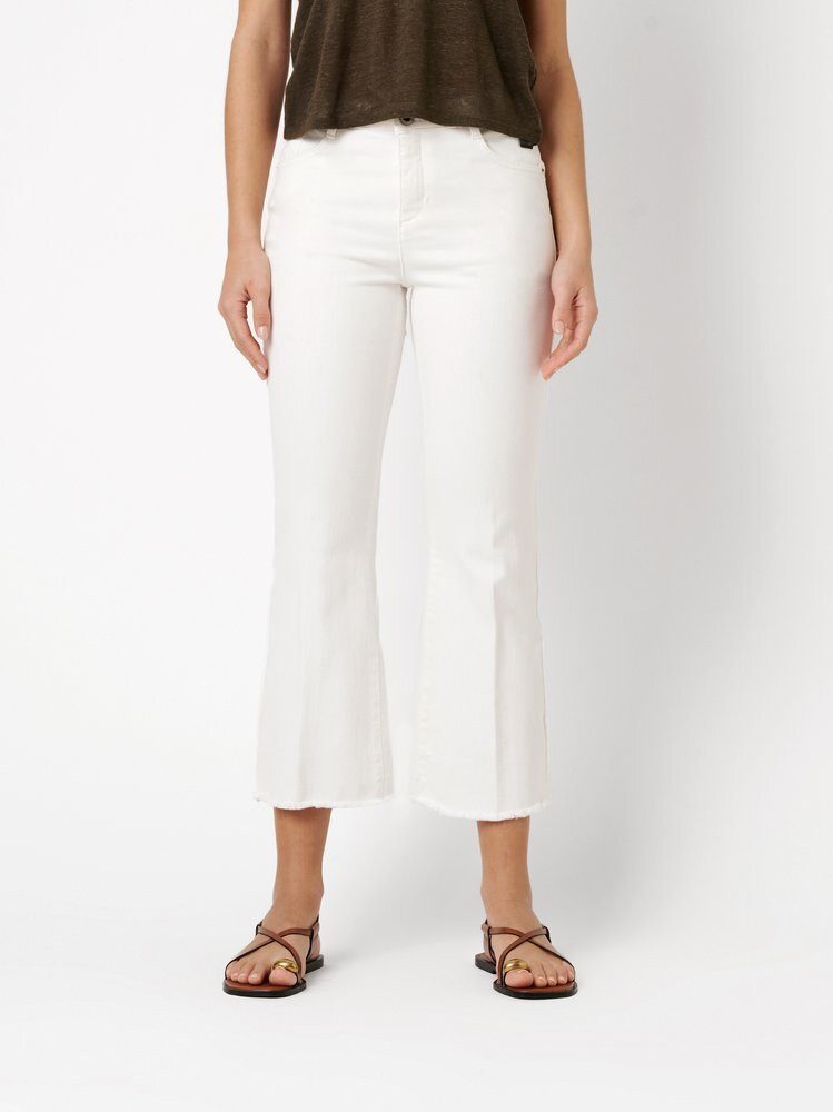 ROSNER Schlagjeans Antonia Bootcut (1-tlg) mit ausgefransten Säumen