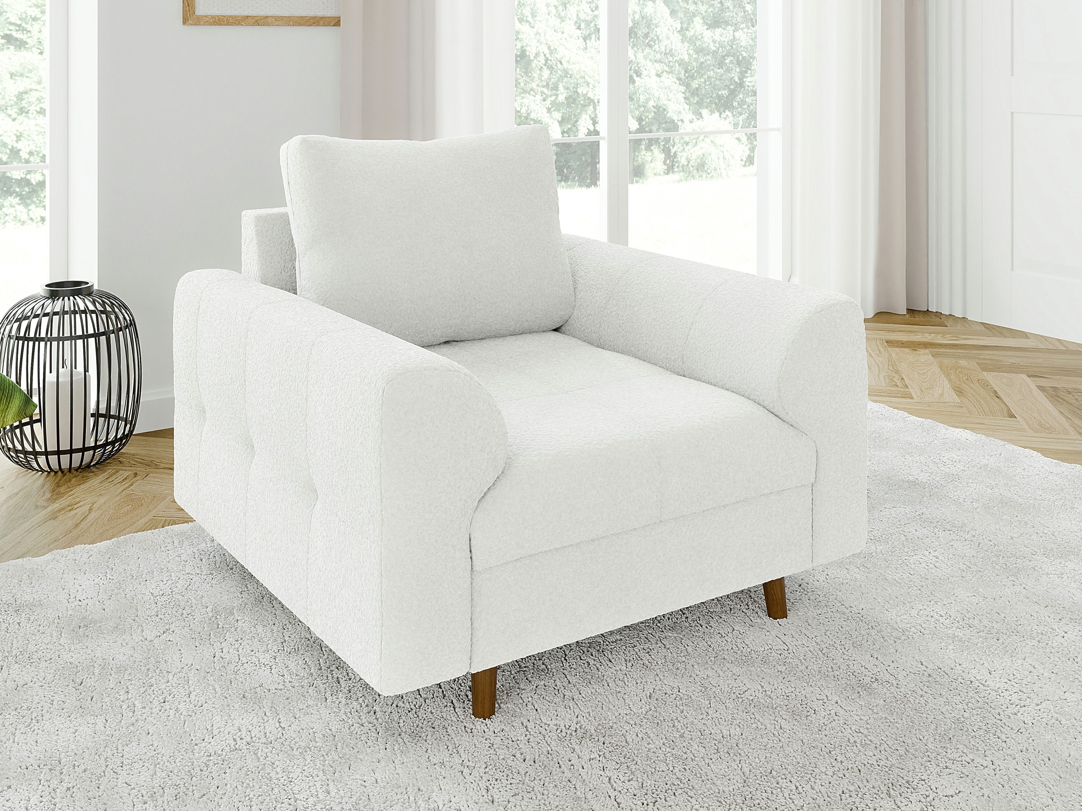 S-Style Möbel Sessel Leif mit Braun günstig online kaufen
