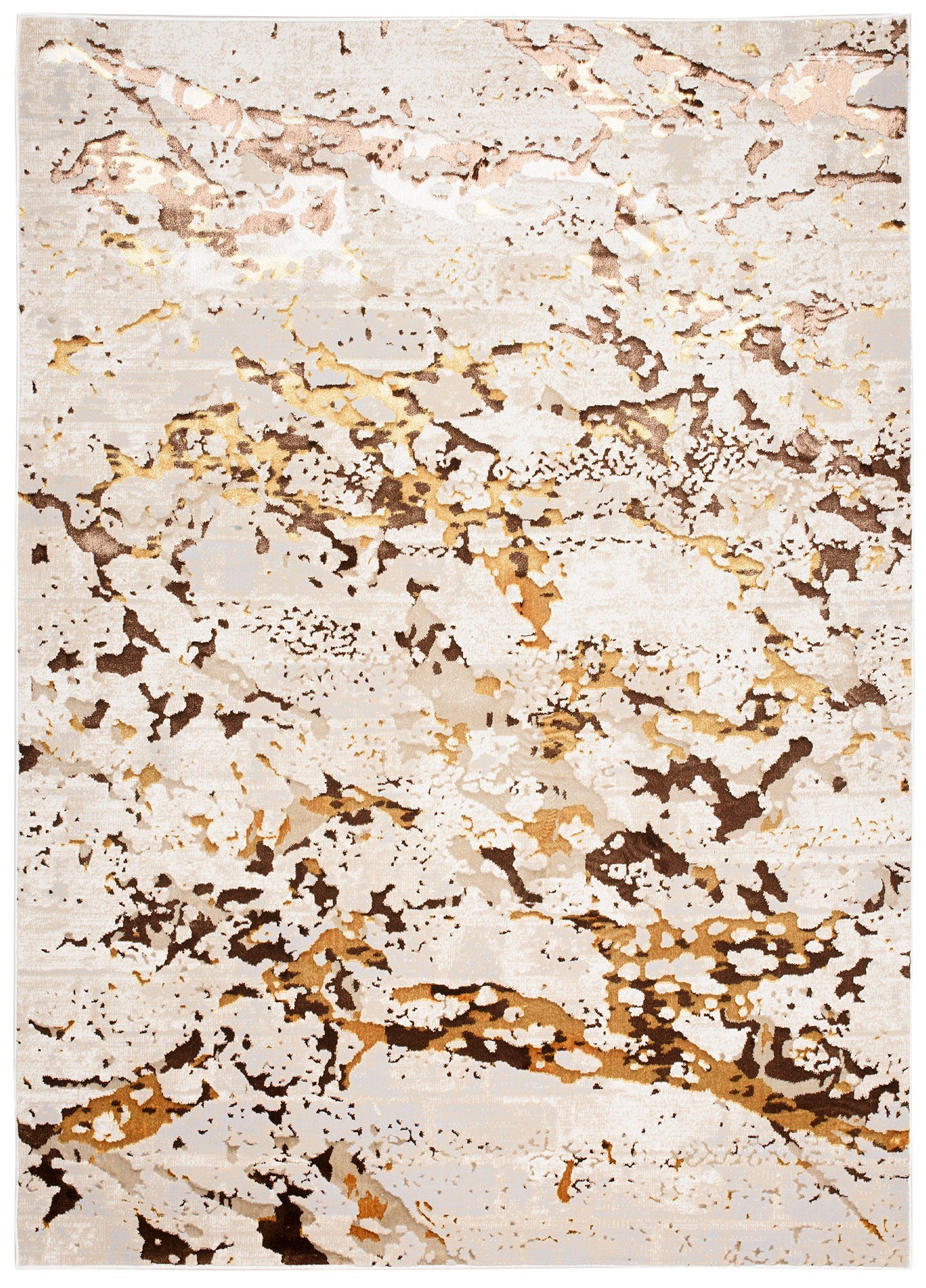 Tapiso Designteppich GOLDEN, rechteckig, Höhe: 8 mm, Wohnzimmer, Schlafzimmer, modern Design