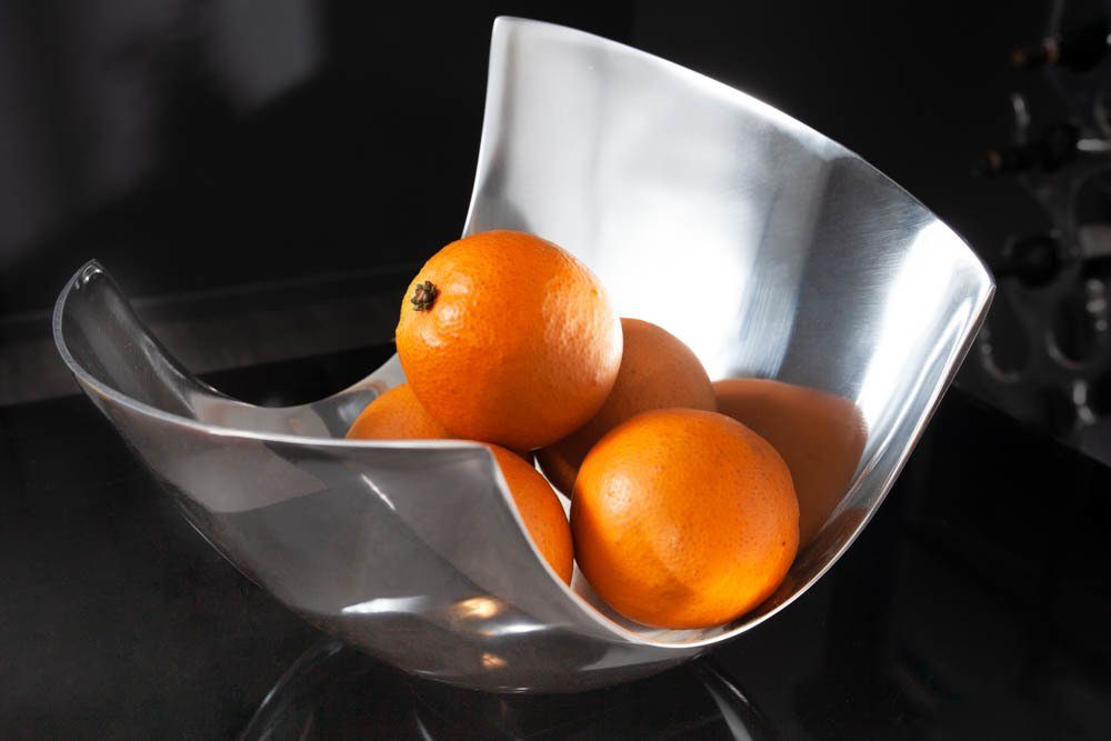 riess-ambiente Dekoschale ABSTRACT 24cm silber, Aluminium