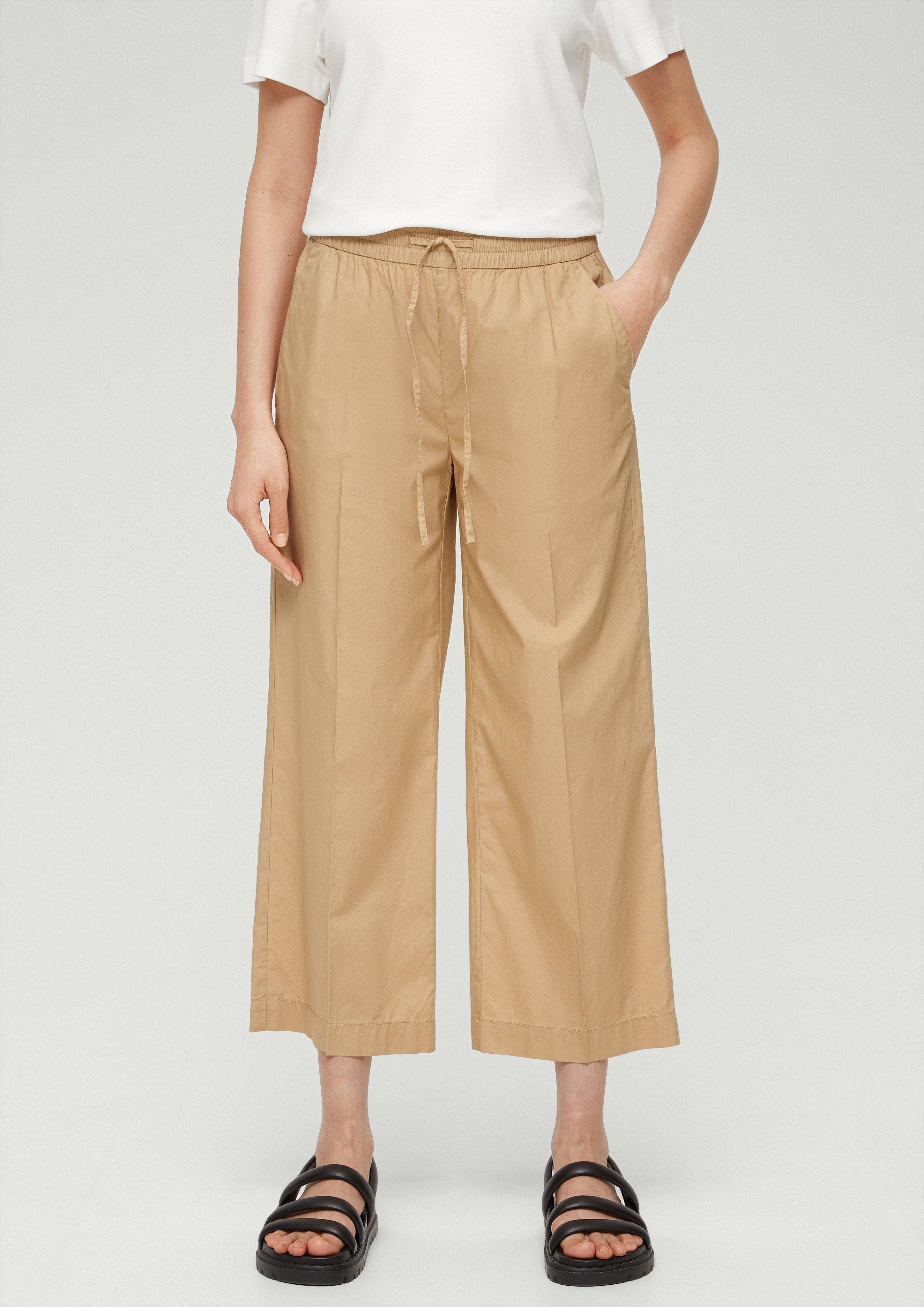 s.Oliver sandstein Regular: Bügelfalten Culotte mit 7/8-Hose