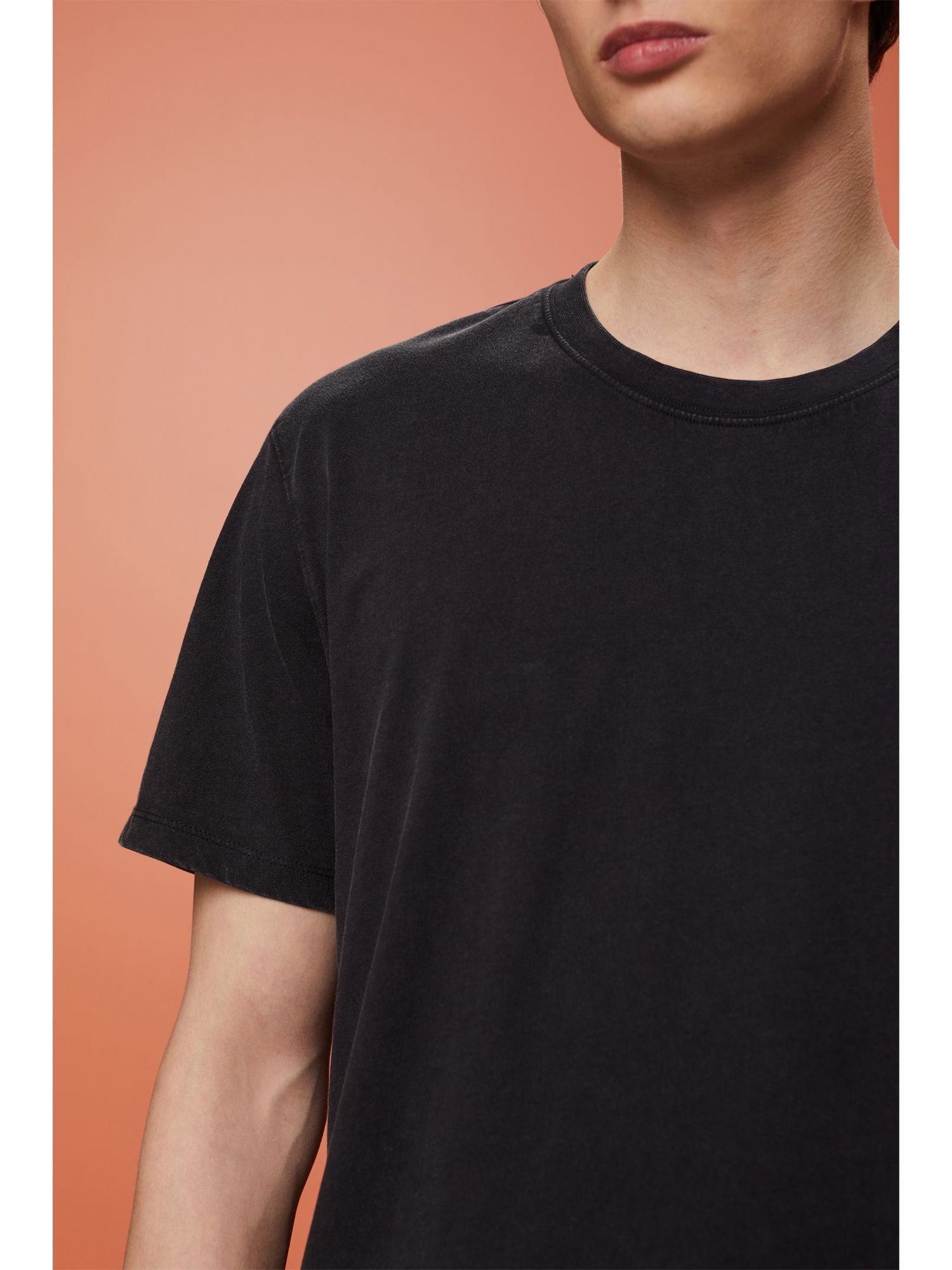 (1-tlg) Jersey-T-Shirt, 100% Baumwolle BLACK T-Shirt Esprit