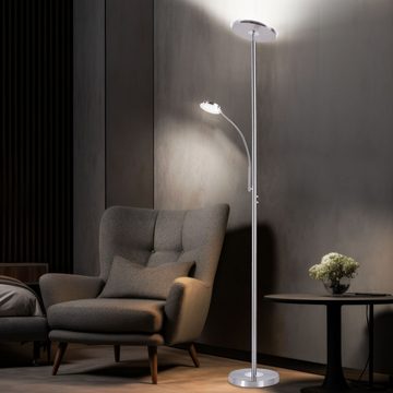 etc-shop LED Stehlampe, LED-Leuchtmittel fest verbaut, Warmweiß, LED Steh Leuchte Wohn Zimmer Decken Fluter Lampe Touch Dimmer