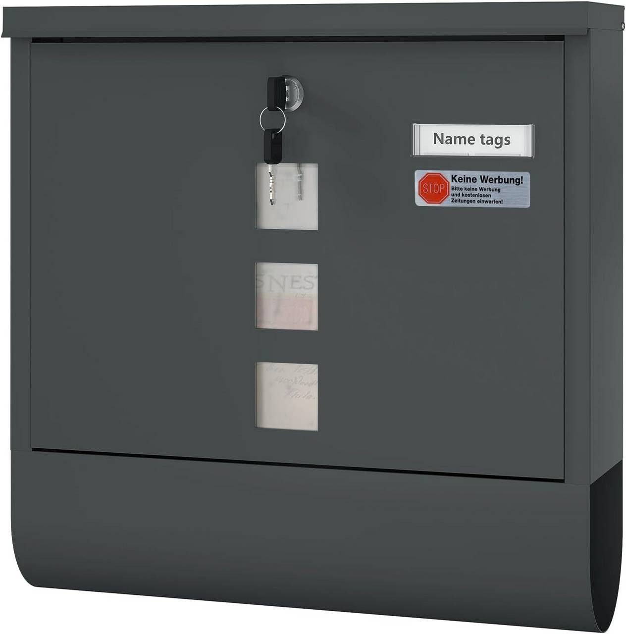 Woltu Wandbriefkasten (1-St), Postkasten mit Zeitungsfach günstig online kaufen