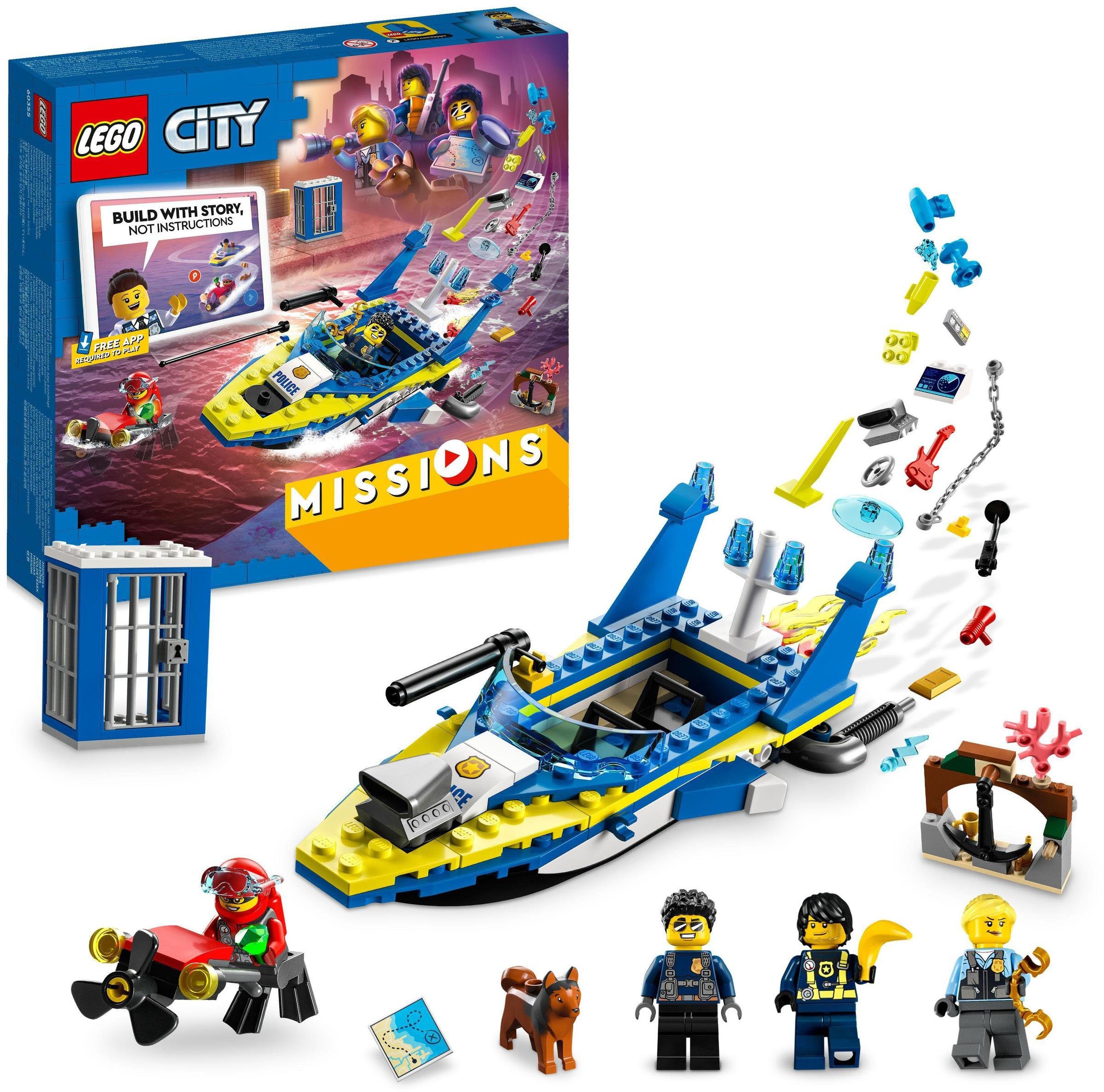 Detektivmissionen der Wasserpolizei (60355), LEGO® City Konstruktionsspielsteine