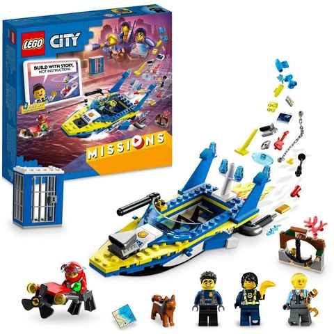 LEGO® Konstruktionsspielsteine Detektivmissionen der Wasserpolizei (60355), LEGO® City, (278 St), Made in Europe