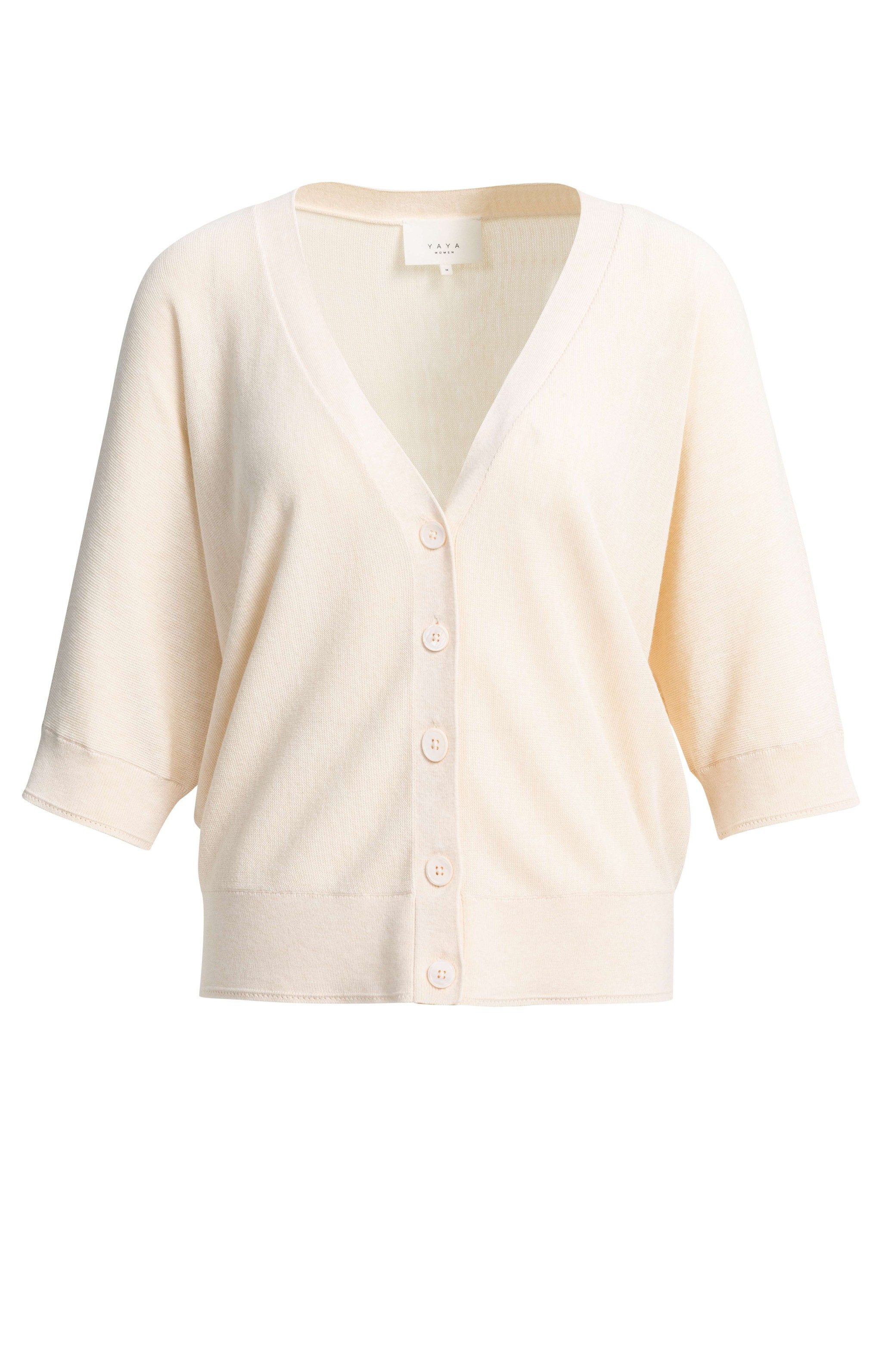 YAYA Strickjacke Kurzärmeliger Cardigan