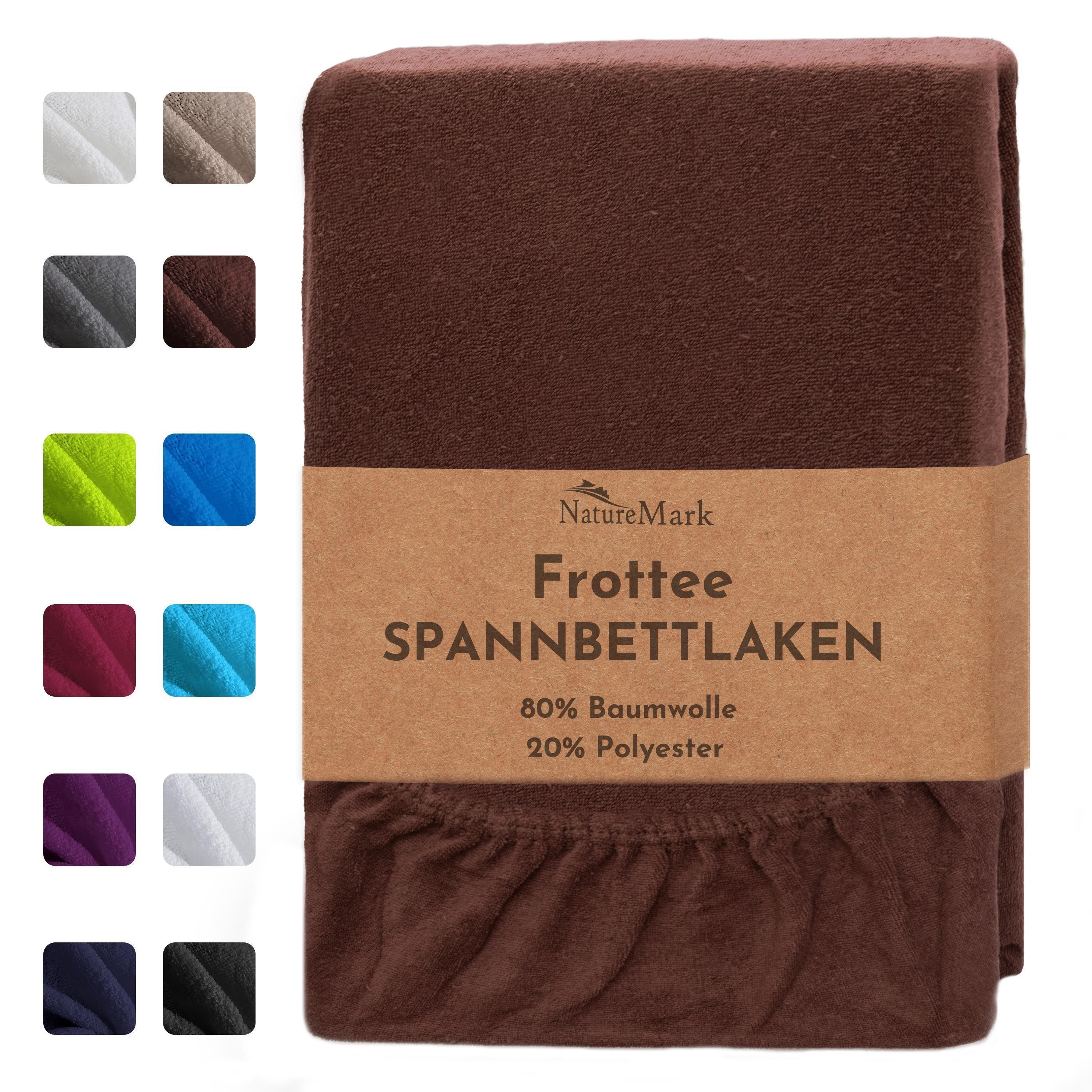 NatureMark Spannbettlaken Frottee Spannbettlaken, 80% Baumwolle / 20% Polye günstig online kaufen