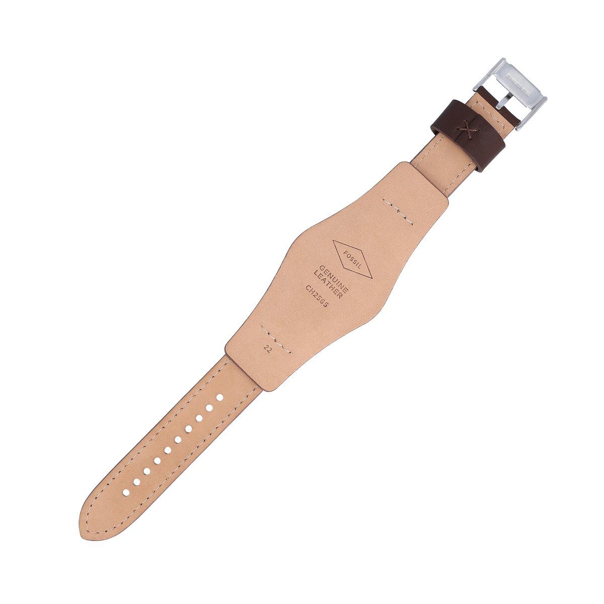 Fossil Uhrenarmband 22mm Leder Braun CH-2565 LB-CH2565