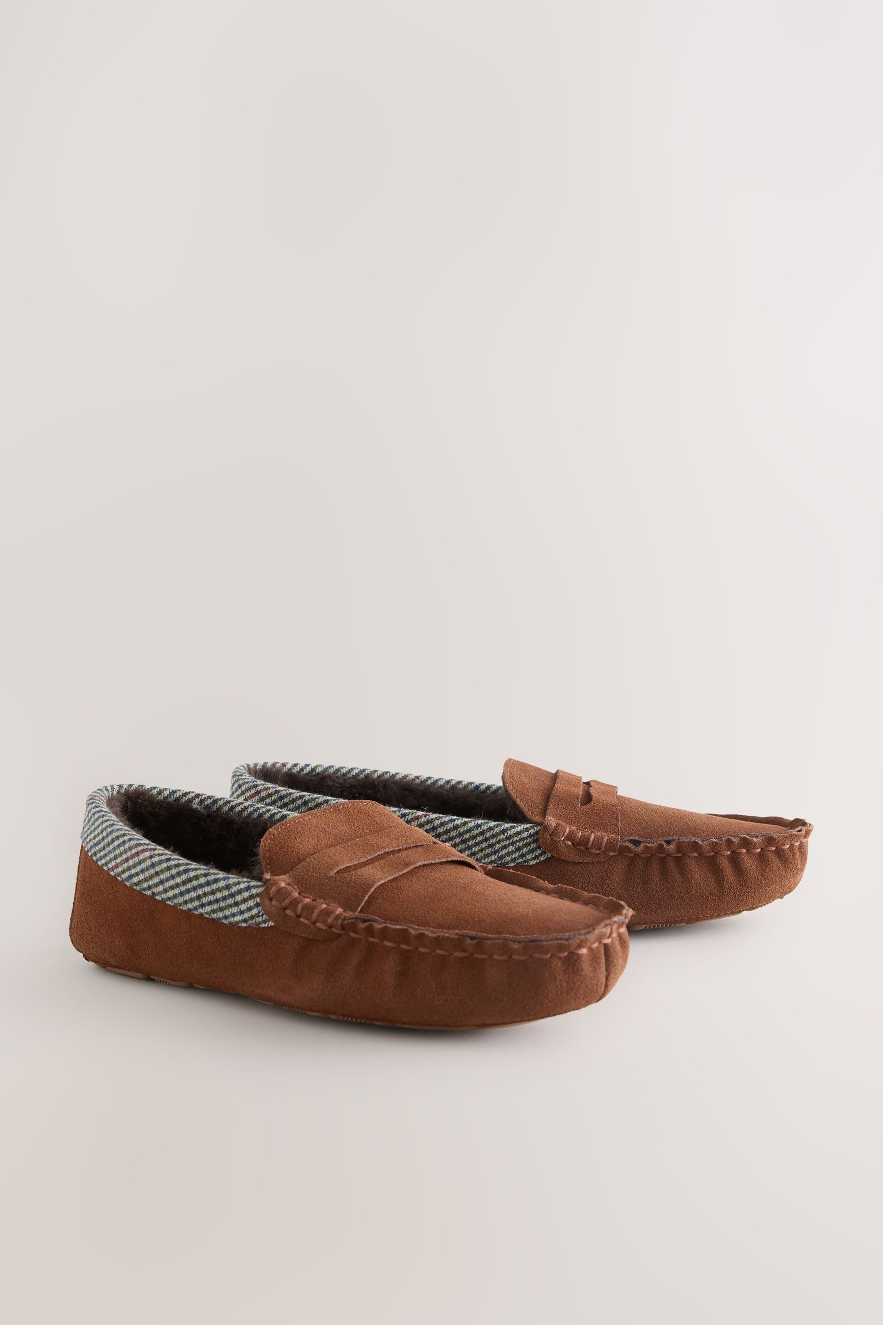 Next Signature Mokassin-Slipper, Premium-Veloursleder Hausschuh (1-tlg)