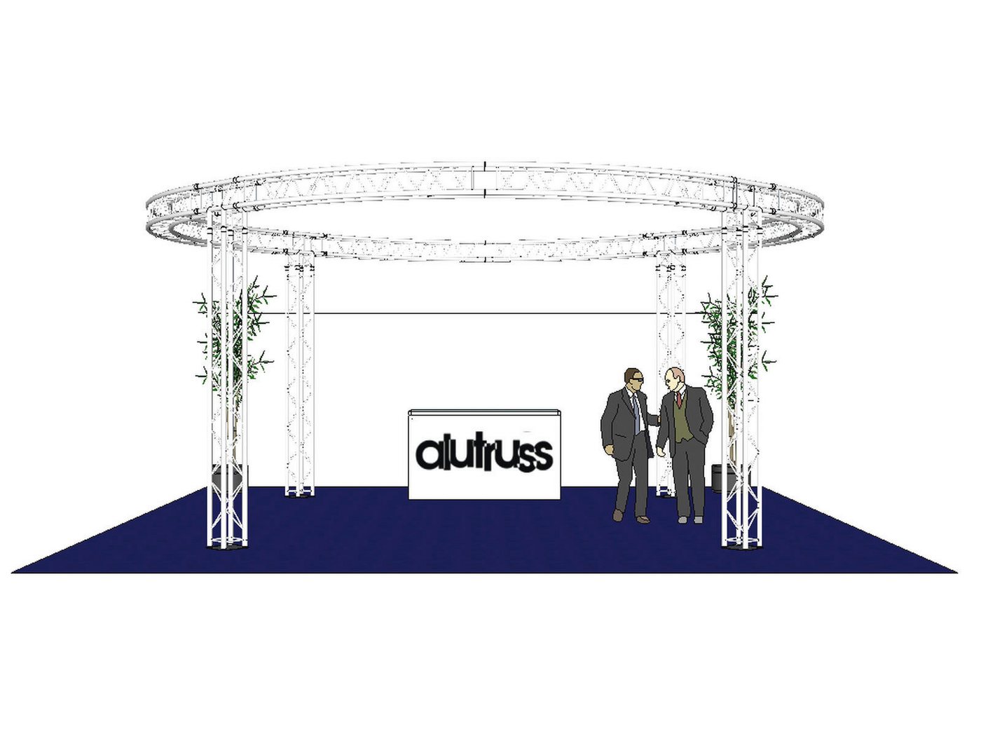 Thumbnail - Alutruss Rahmentraverse ALUTRUSS Traversenset QUADLOCK 6082 Kreis 6,6x3,5m