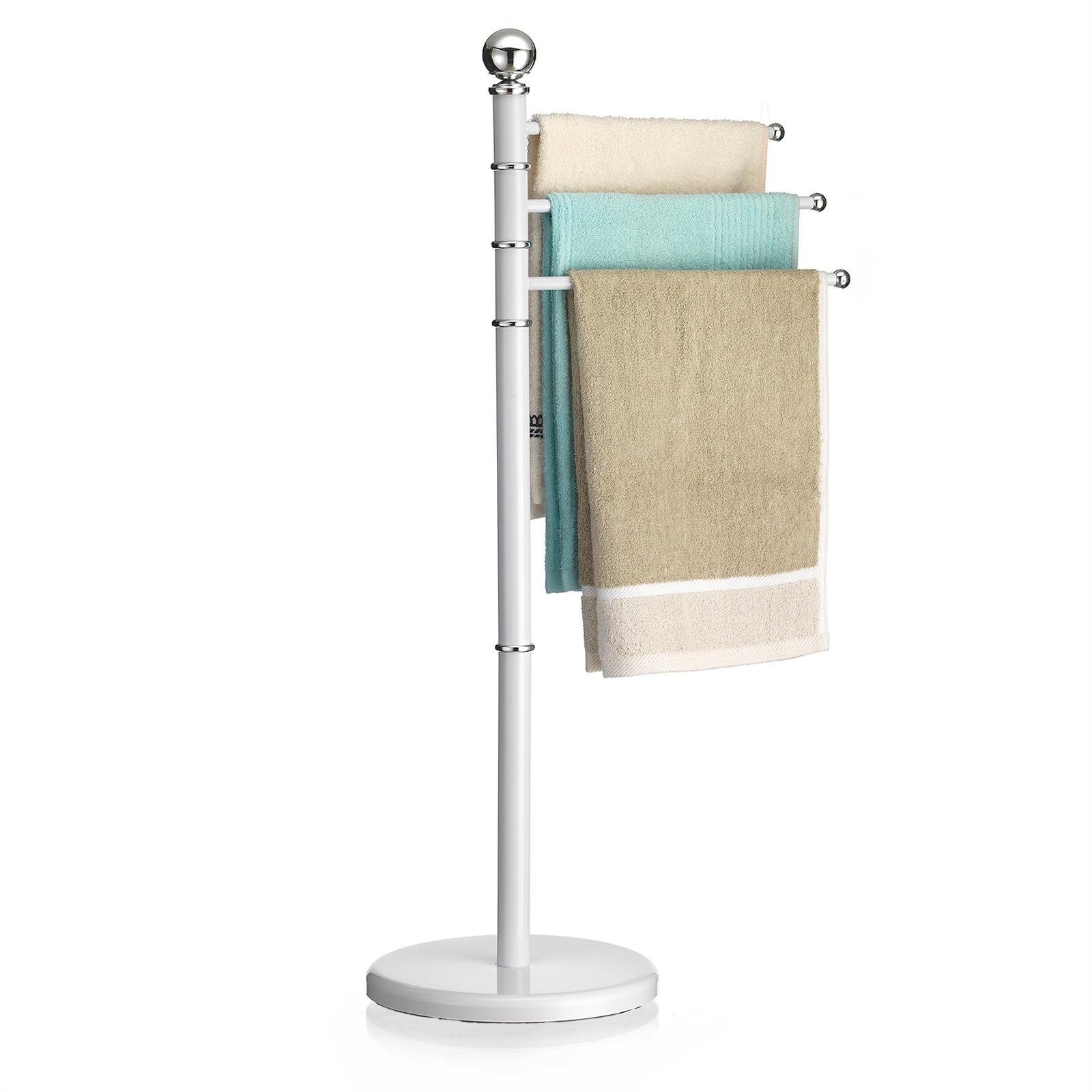 CARO-Möbel Handtuchständer PETRA, Handtuchhalter 3 Stangen Ständer Stand Badetuchhalter Badetuchstange w