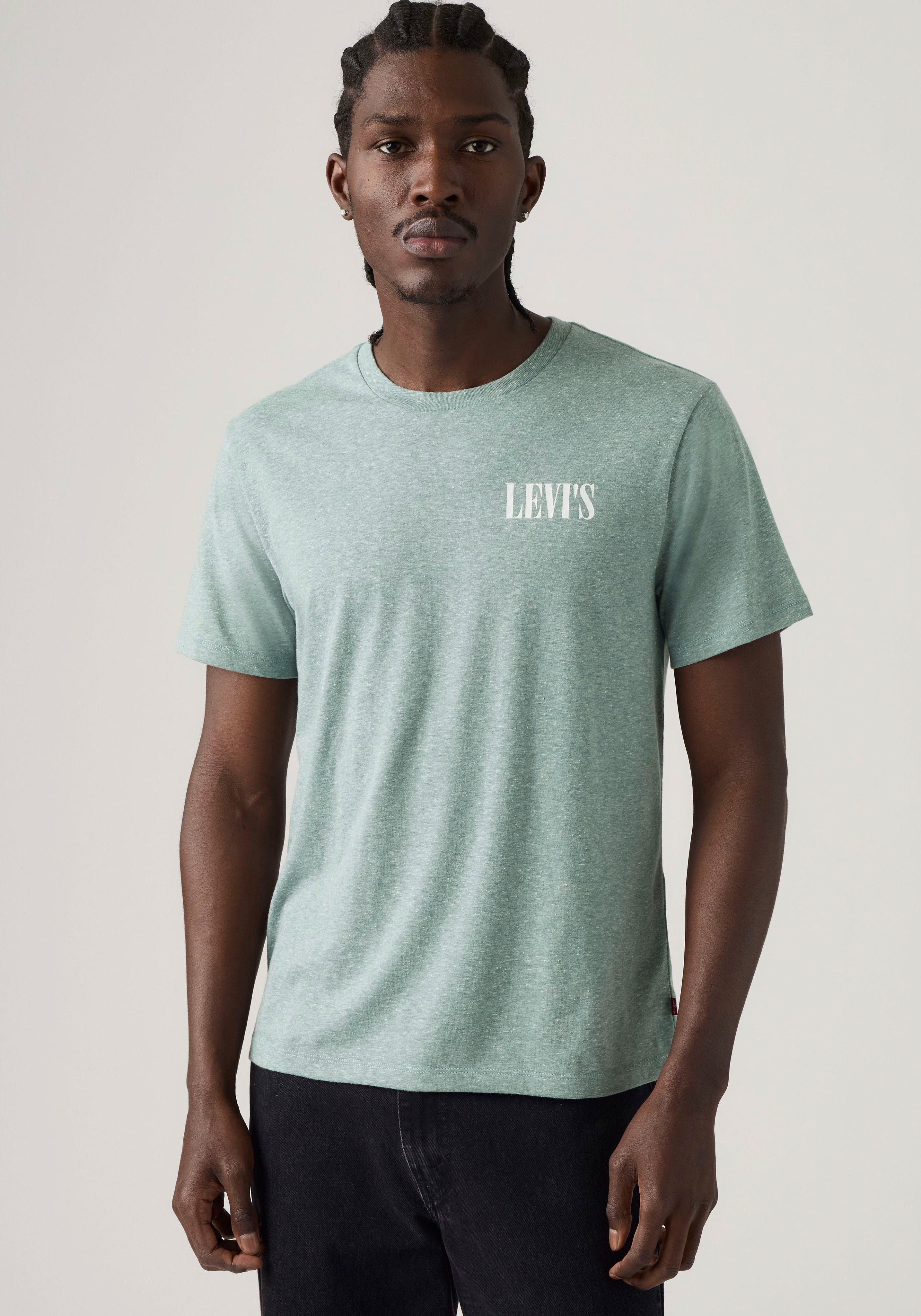 Levi's® T-Shirt GRAPHIC CREWNECK TEE Melierter Feinstrick, pflegeleichter Materialmix