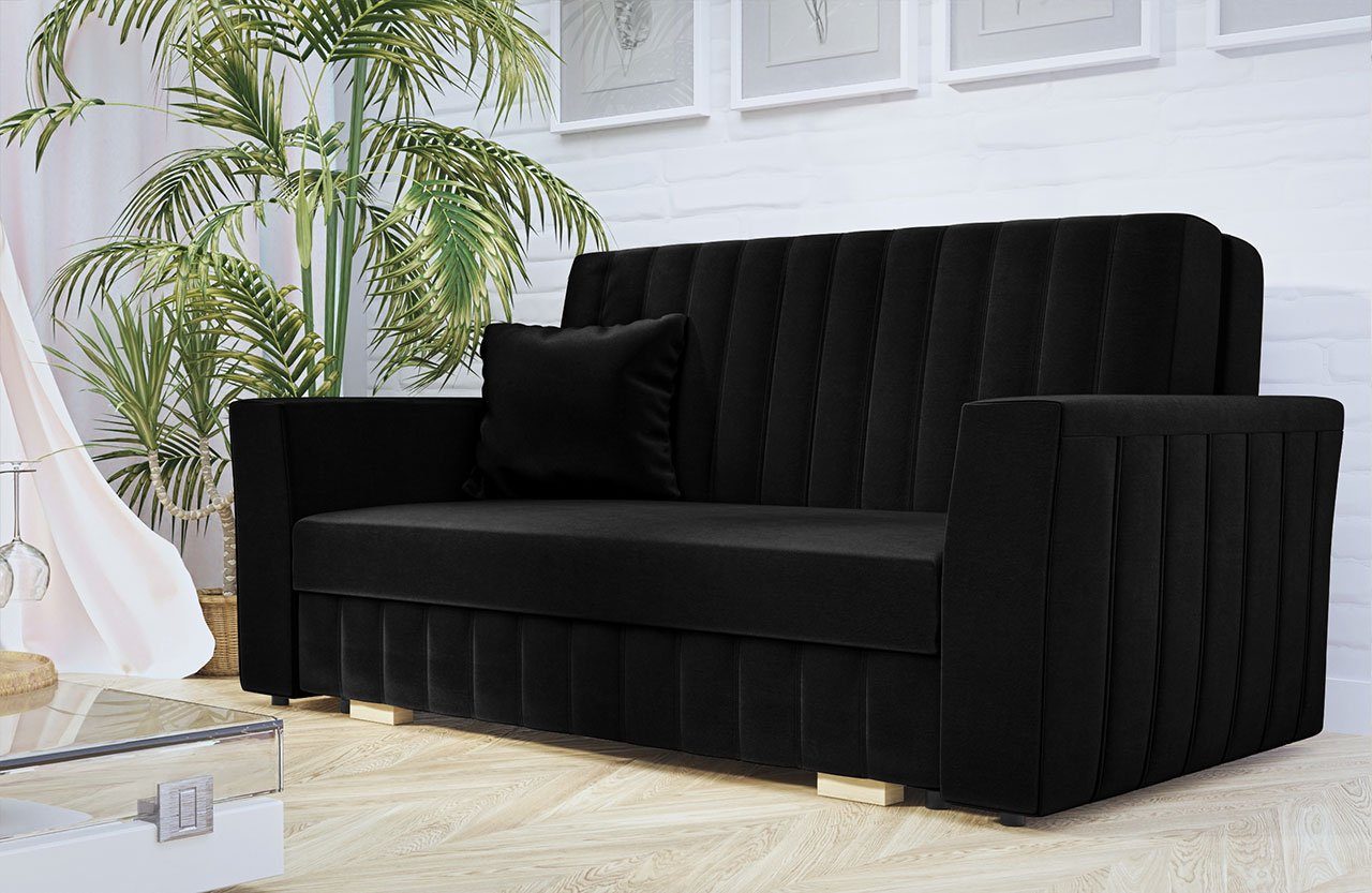 MIRJAN24 Schlafsofa Viva Glam III, mit Bettkasten und Schlaffunktion, 3 Sitzer Polstersofa inkl. Kissen, Wohnlandschaft Kronos 07