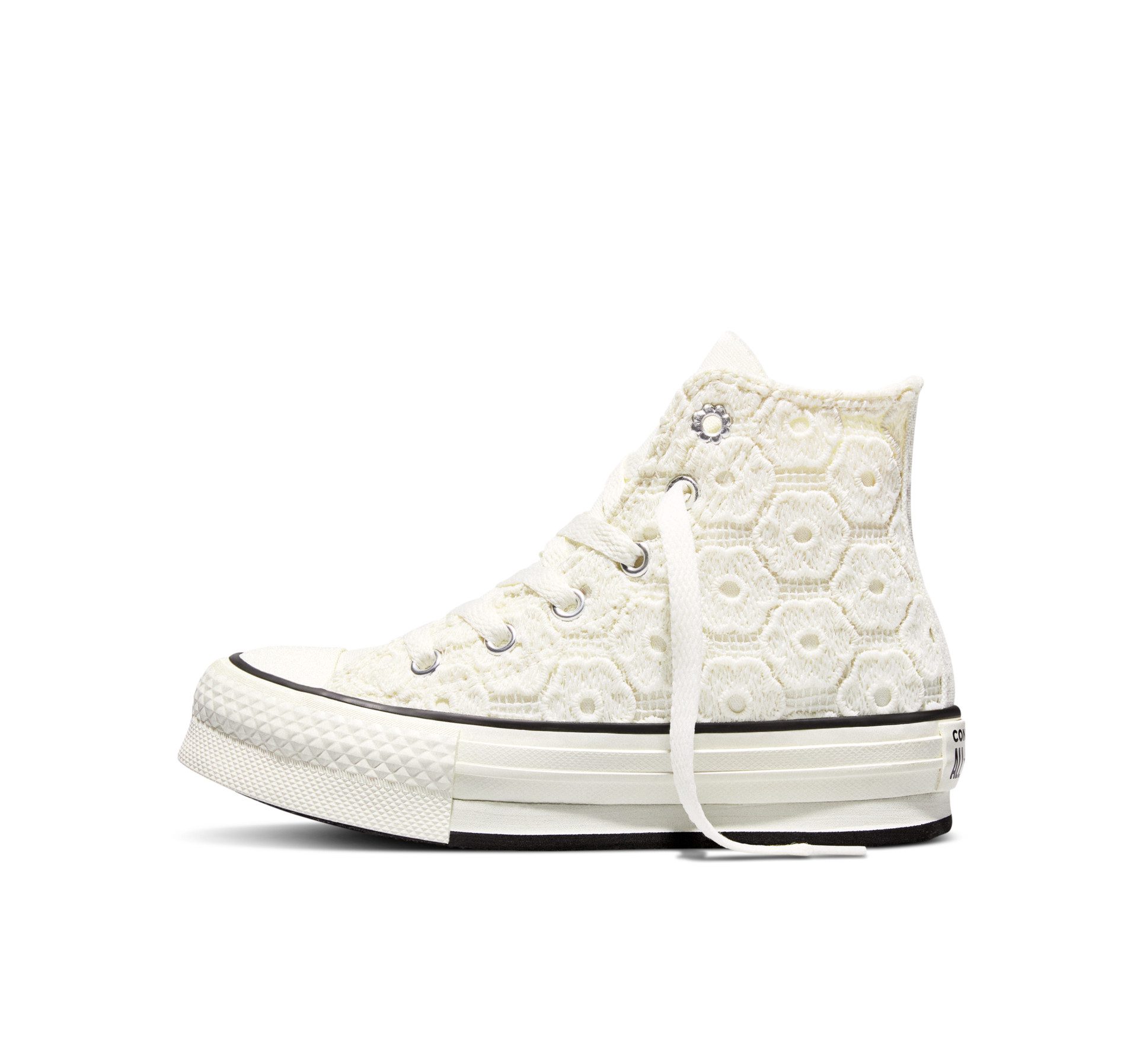 Converse CHUCK TAYLOR ALL STAR EVA LIFT PLATFORM FLORAL CROCHET Sneaker (für Kinder) für sportliche Aktivitäten, mit leicht profiliertem Laufsohlenprofil – Bild 2 von 5