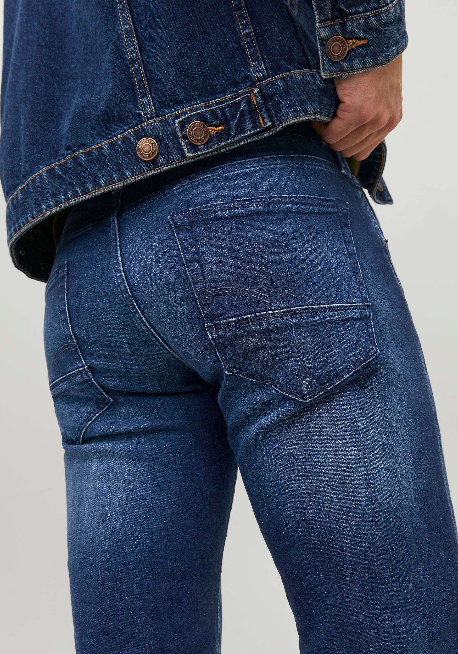 Jack & Jones Slim-fit-Jeans JJIGLENN – Slim-Fit-Jeans mit niedriger Leibhöhe Used, modisch, slim fit, Denim/Jeans – Bild 3 von 5