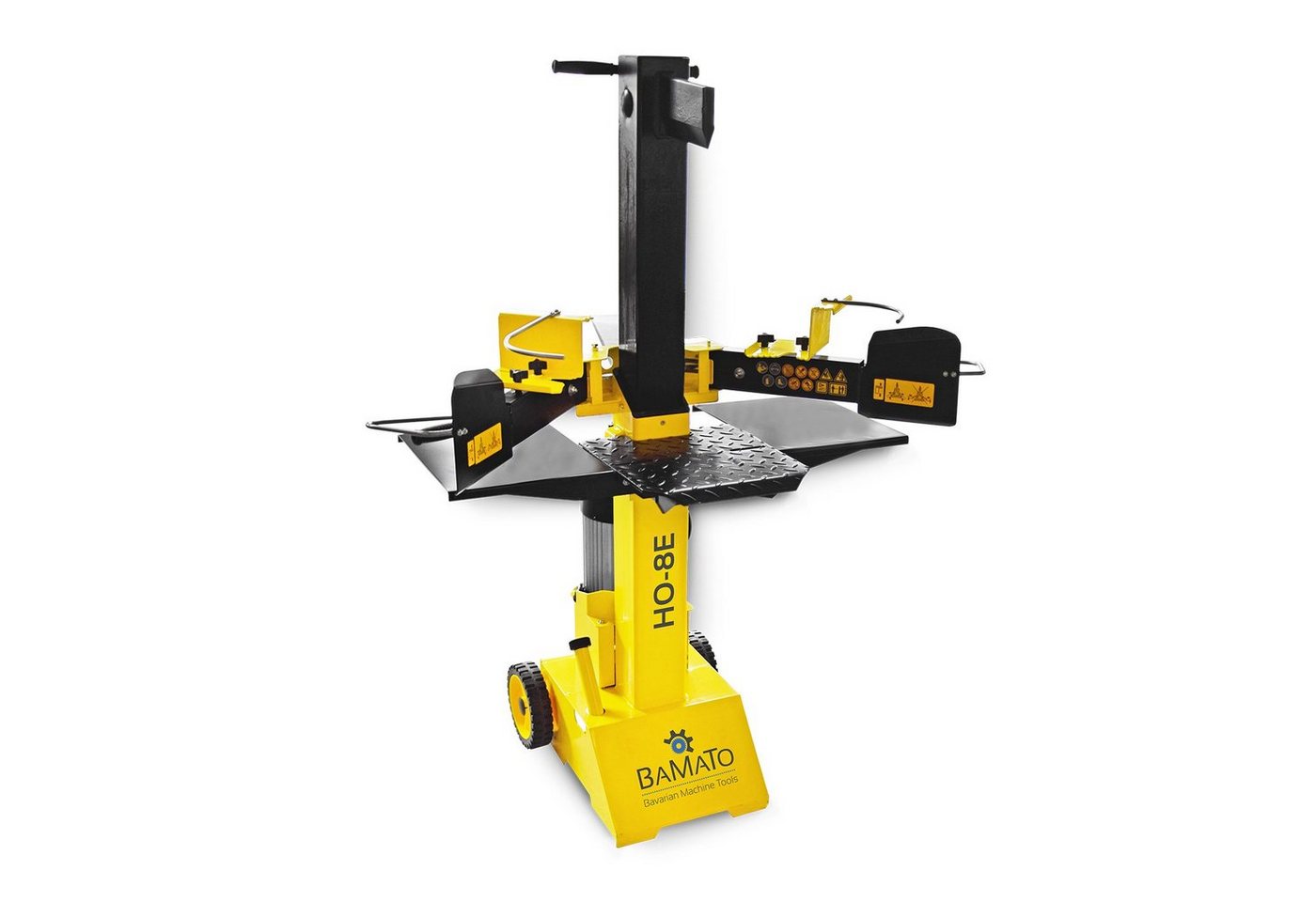 BAMATO Holzspalter HO-8E, Spaltgutlänge bis 55.00 cm, Spaltgutdurchmesser bis 30.00 cm, (1-St), Fahrwerk, stufenlose Spalthubeinstellung, vorbefüllt mit Hydrauliköl
